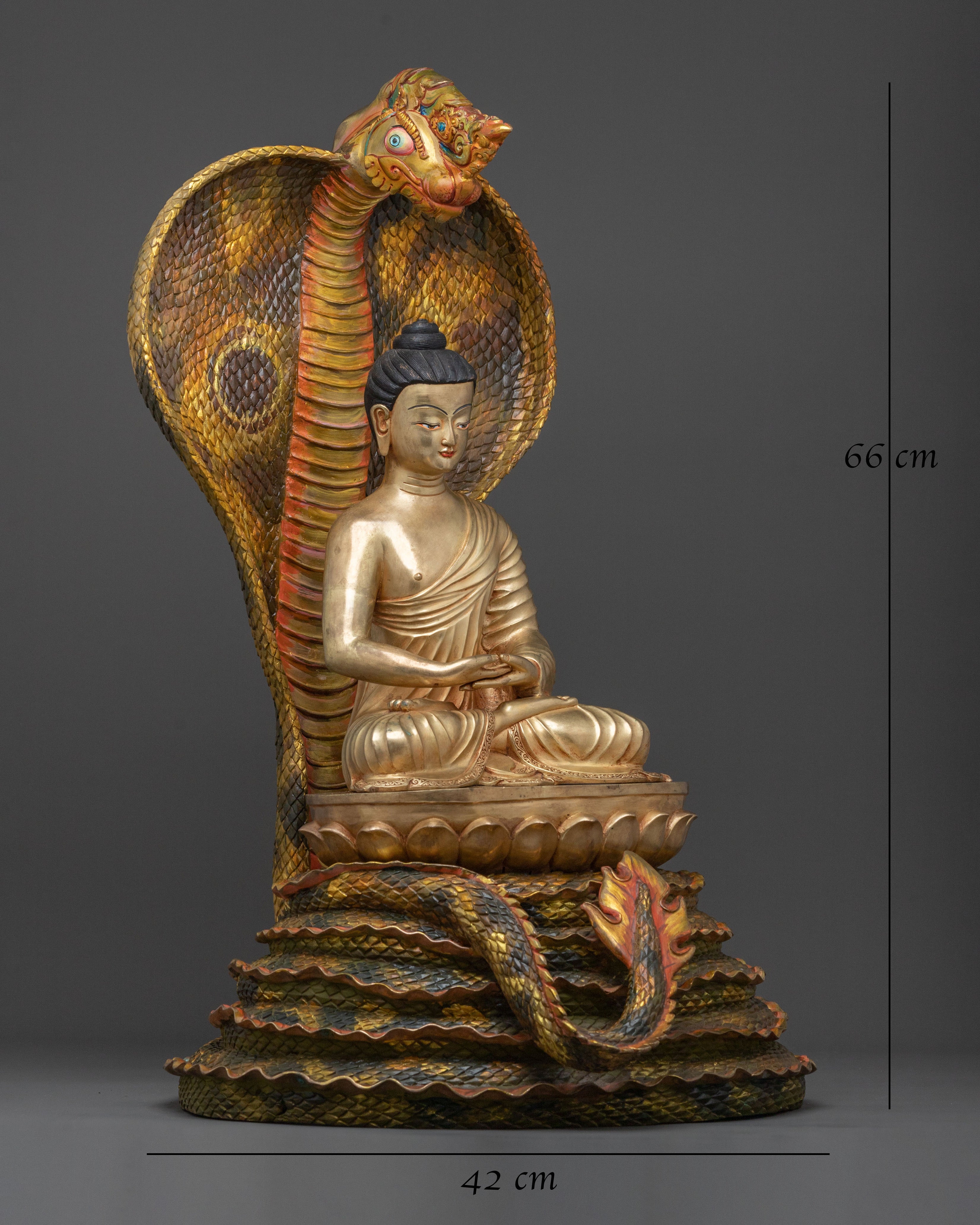 Buddhist Philosopher Naagarjuna Statue | Sacred Altar Sculpture