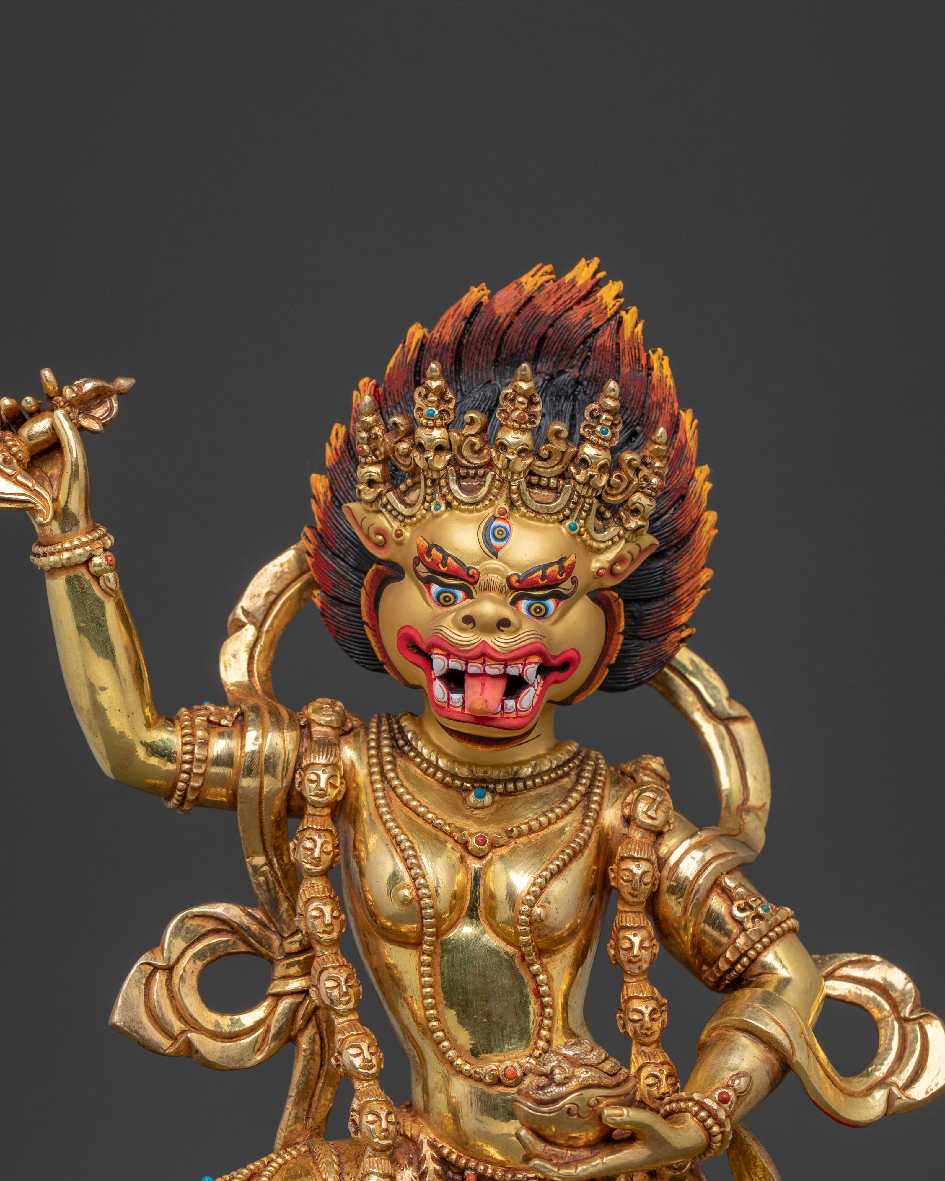 Simhamukha Sacred Sculpture | Lion-Faced Wisdom Dakini