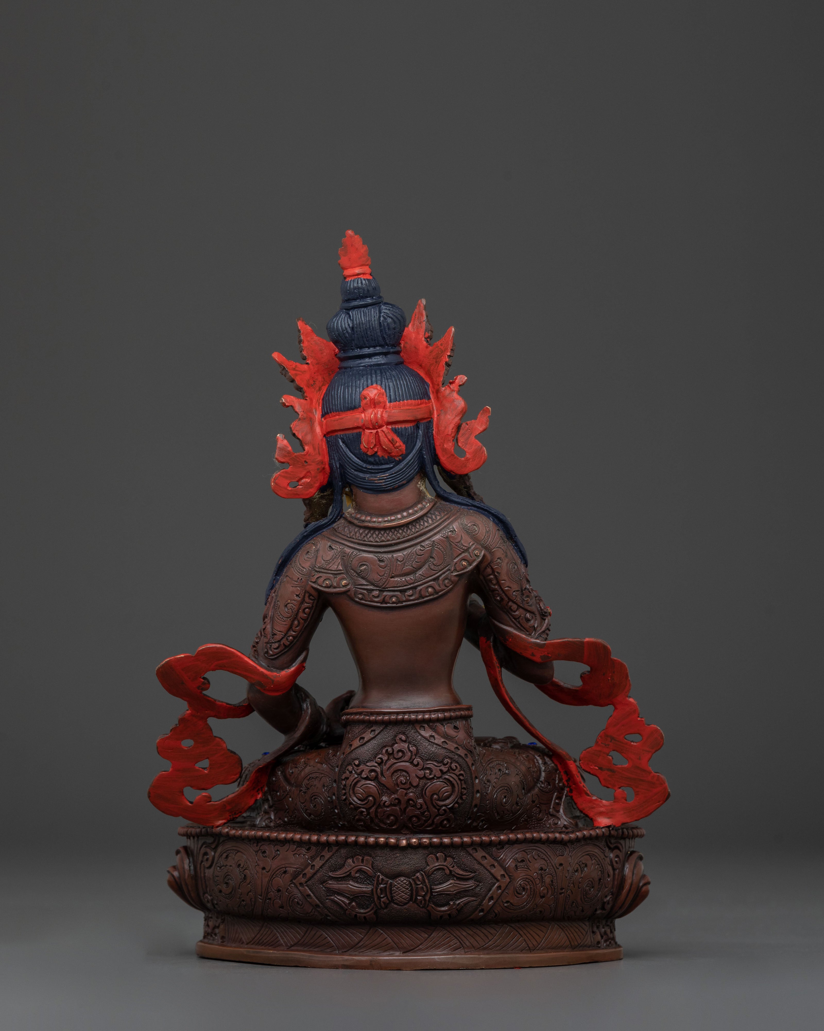 Vajrasattva Statue of Ultimate Purity | Oxidized Copper Sculpture