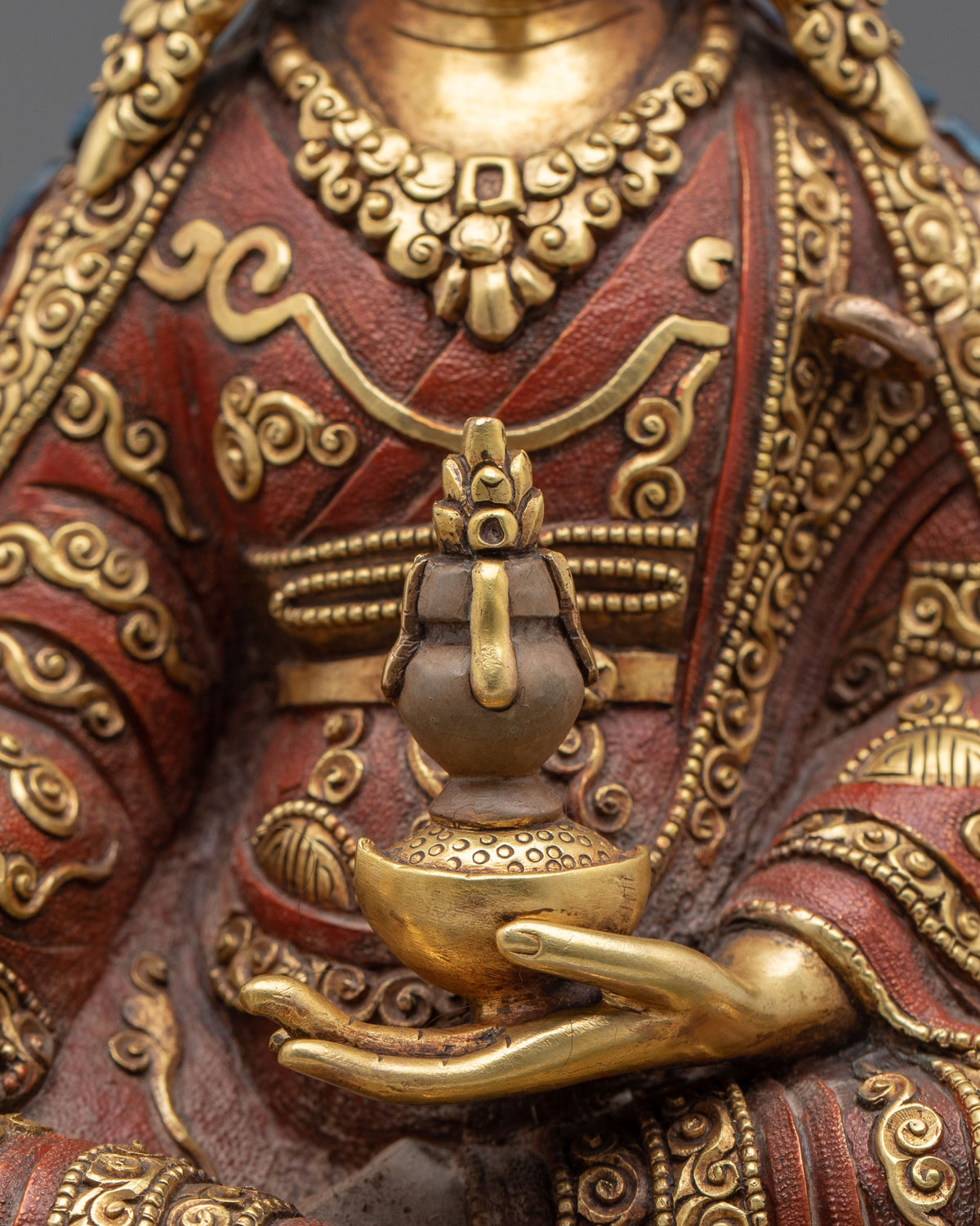 Guru Rinpoche Statue | 24K Gold Gilded Copper
