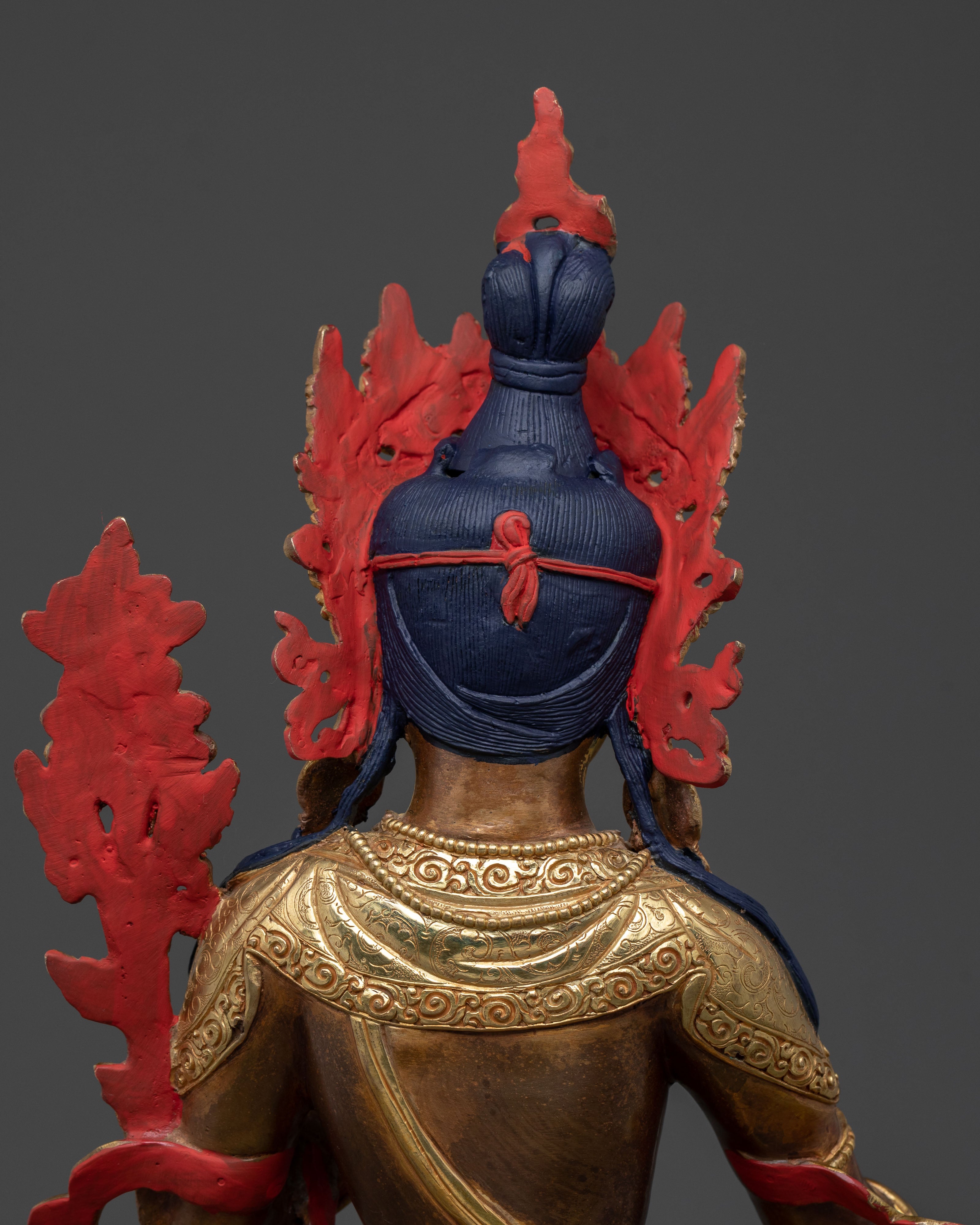 White Tara Sacred Feminine Statue | 24K Gold Gilded
