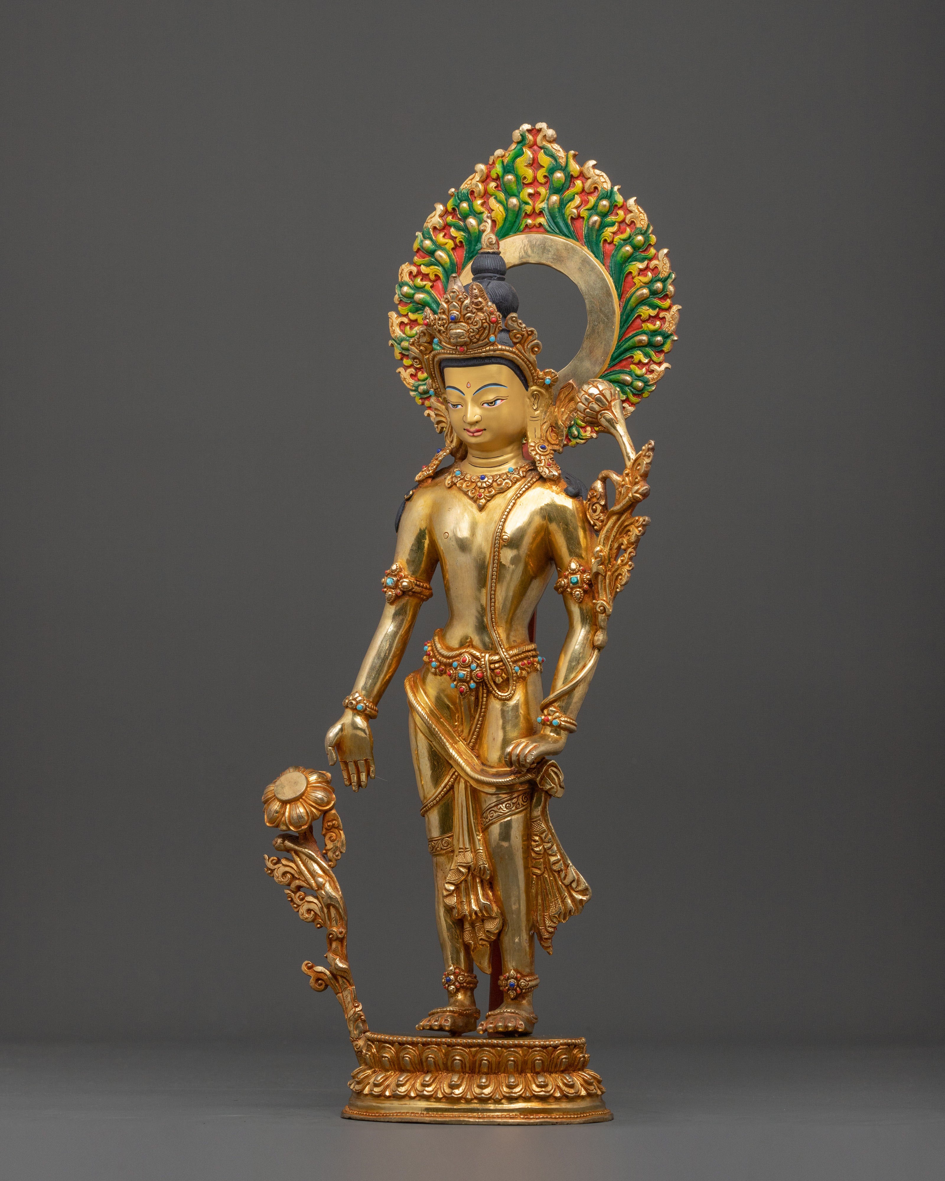 Padmapani Himalayan Buddhist Statue | Lotus Holder Bodhisattva of Compassion