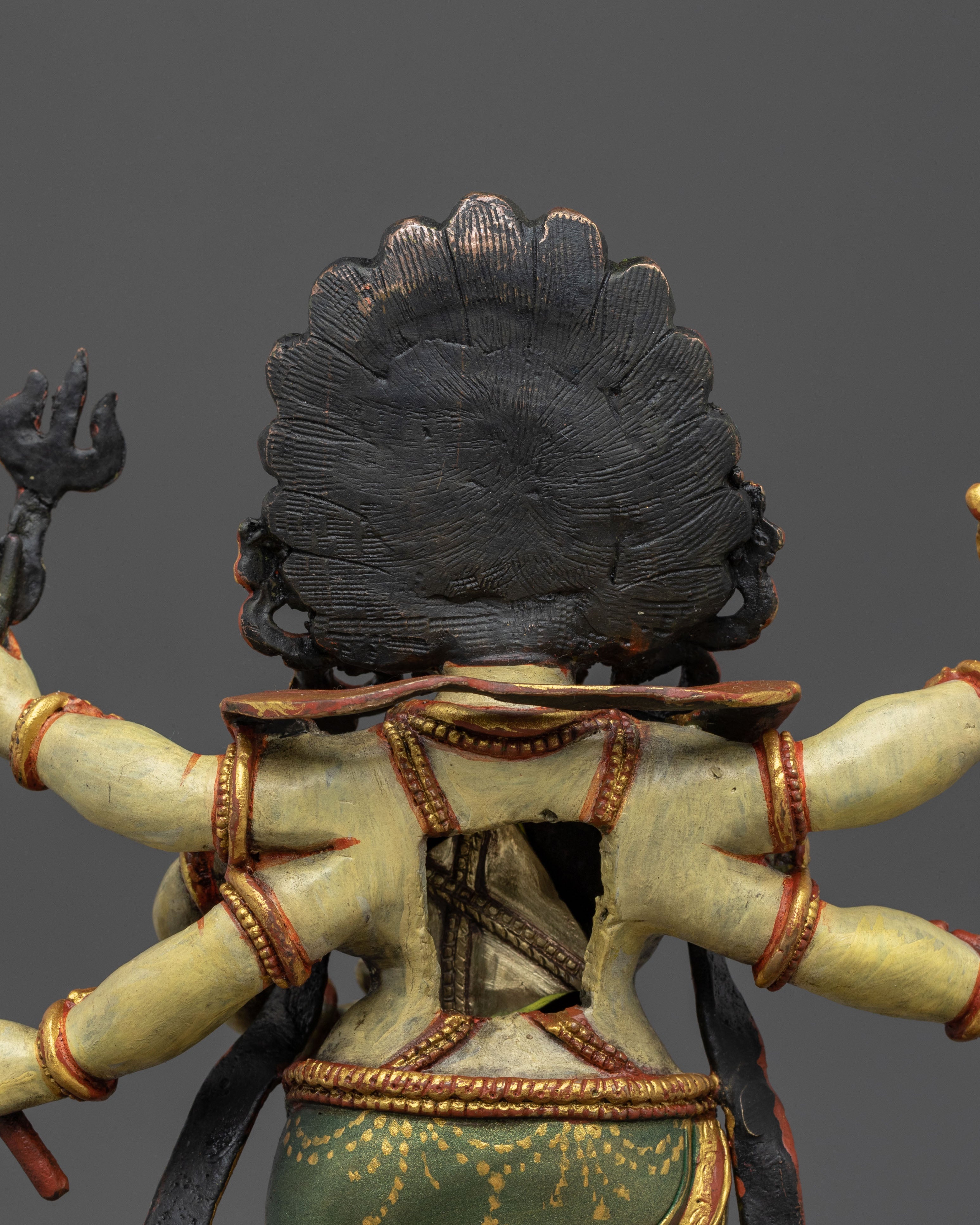 White Mahakala Statue | Fierce Buddhist Protector