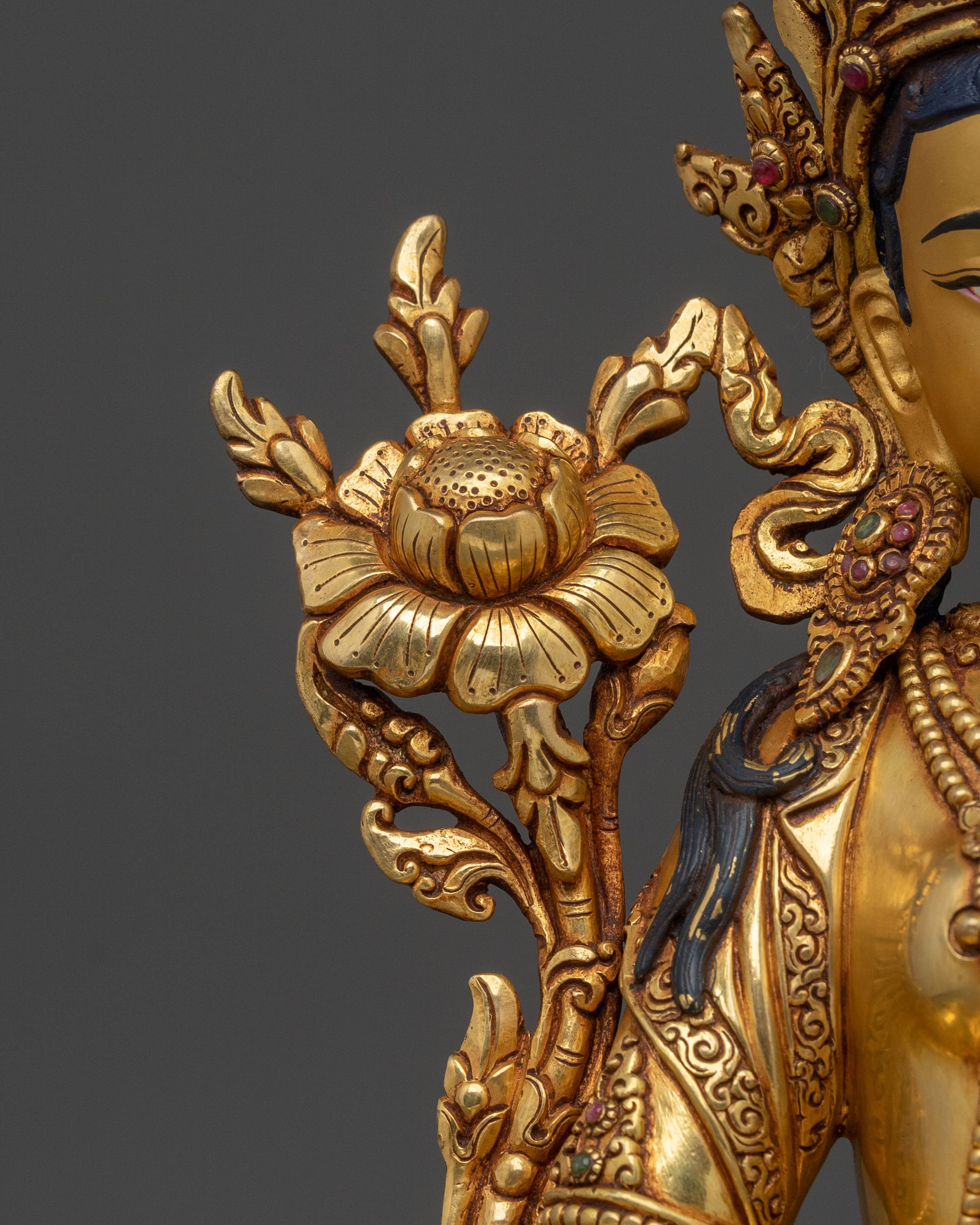 Traditional Green Tara Sculpture | Home Decor