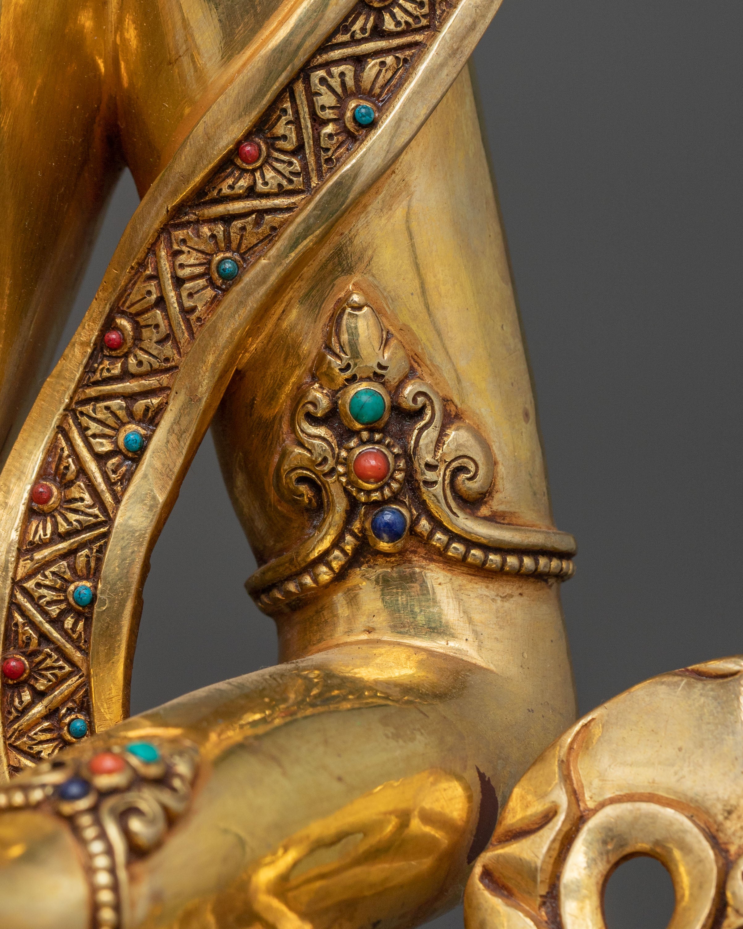 Handcrafted Copper Amitayus Statue | Buddha of Long Life and Healing