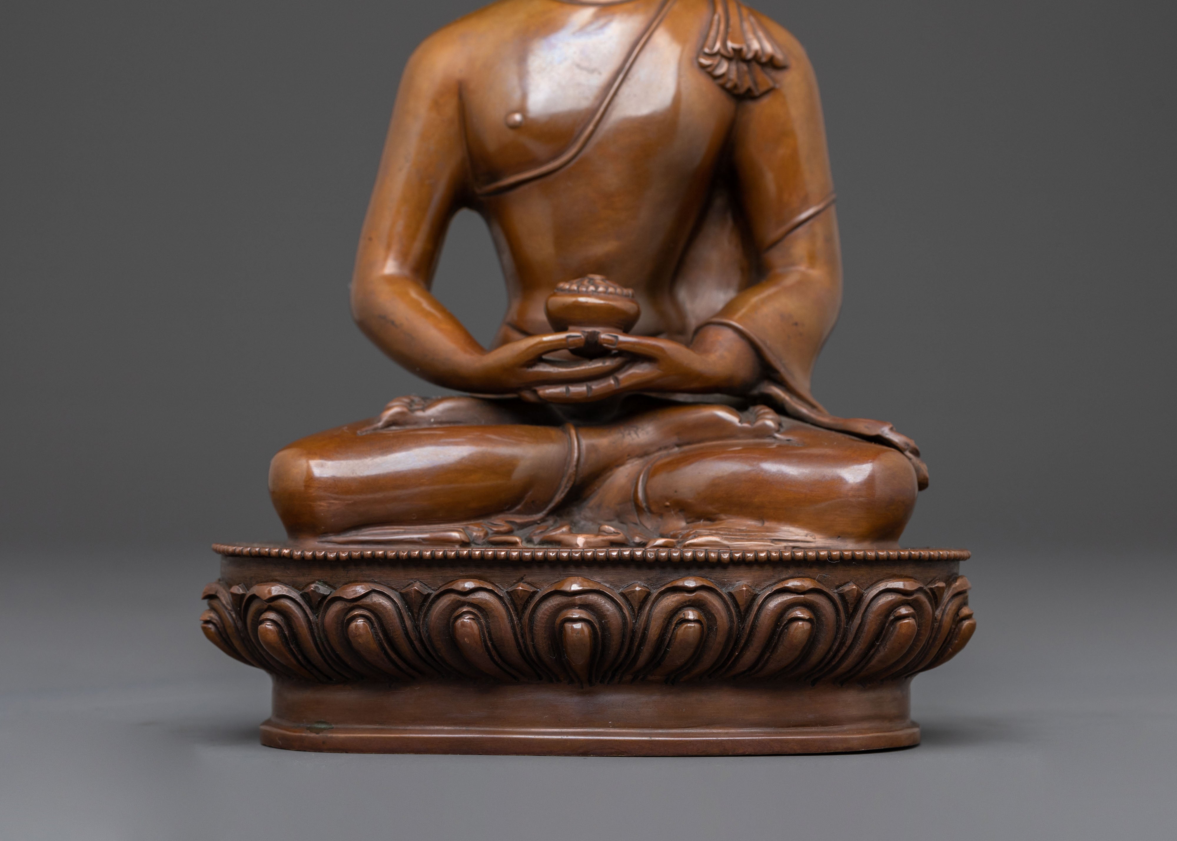 Amitabha Buddha Sacred Statue: Oxidized Serenity