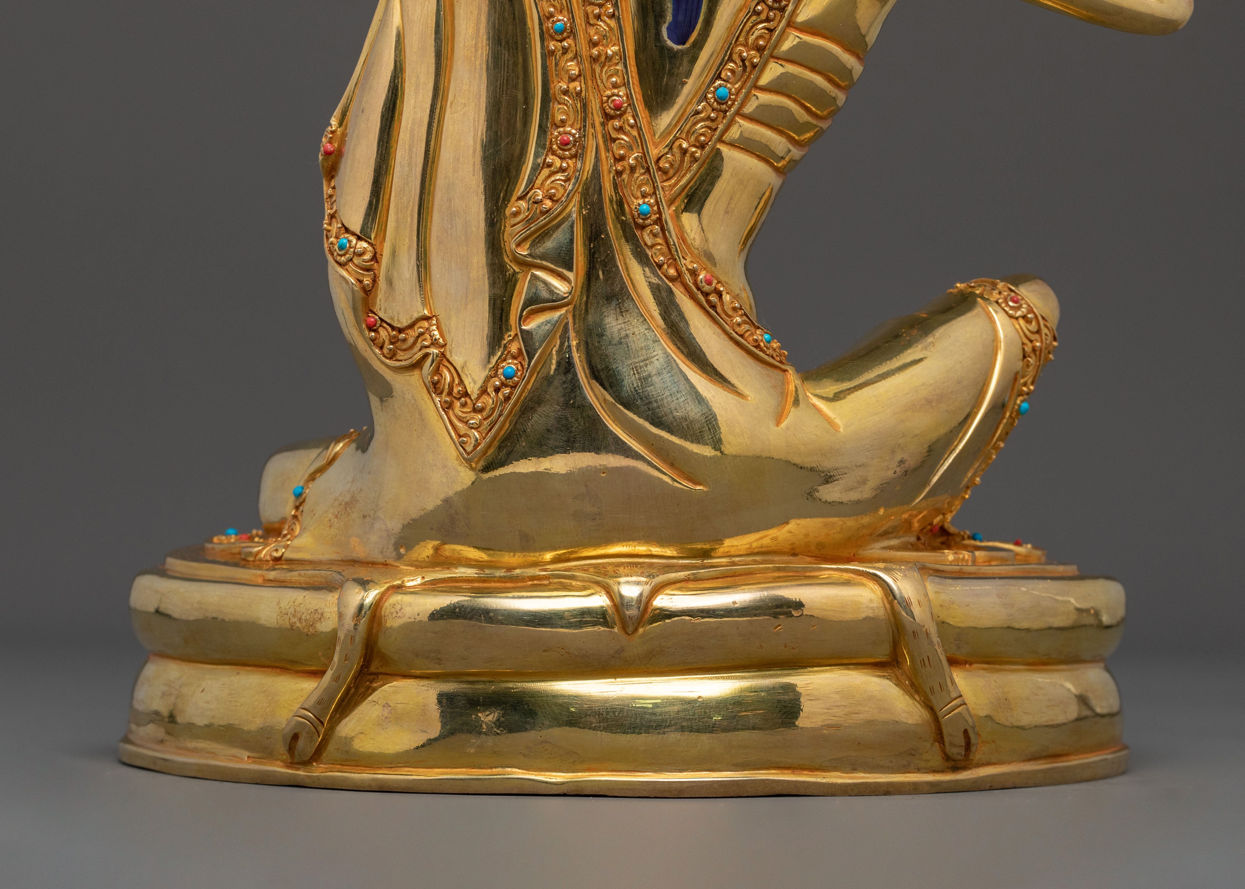 Milarepa Meditation Statue | 24K Gold Gilded
