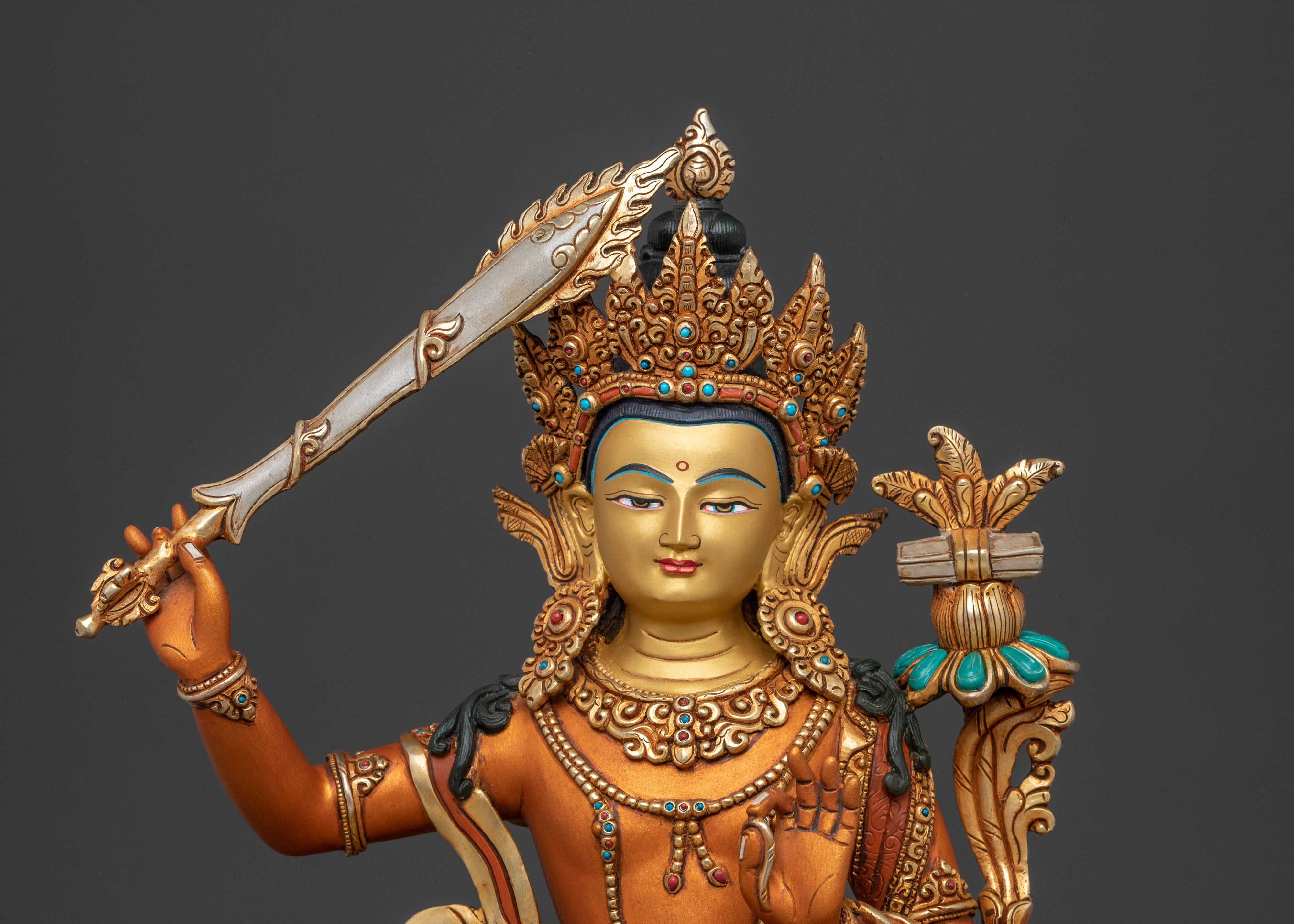 Simhanada Manjushri Statue | Divine Wisdom