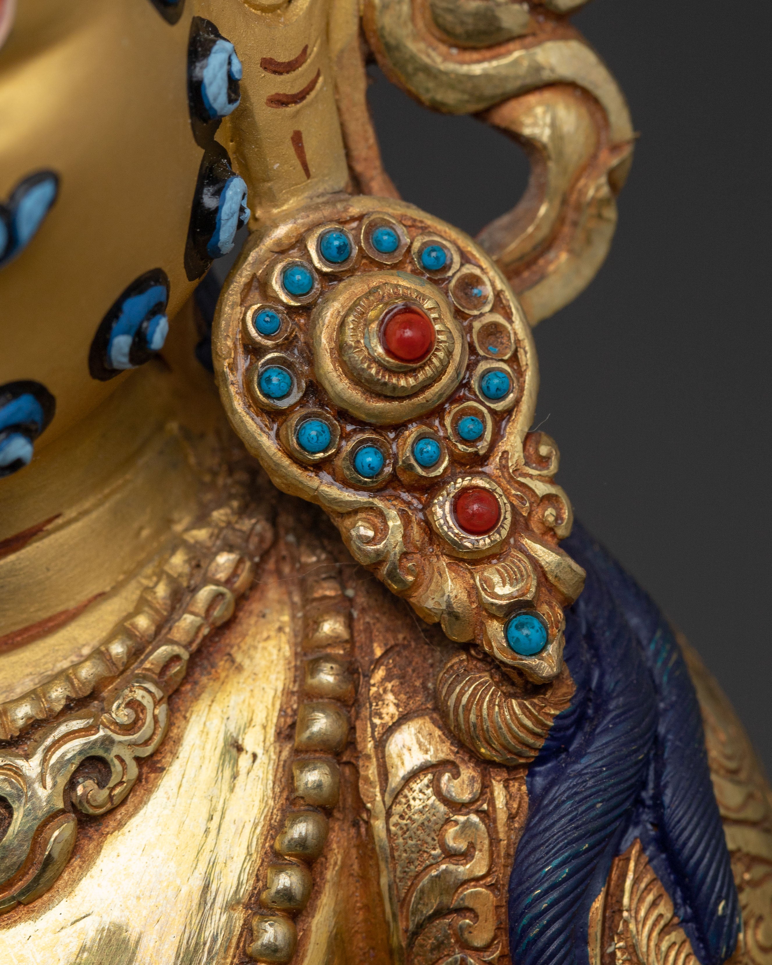 Handcrafted Dzambhala Golden Statue | Buddhist God of Wealth