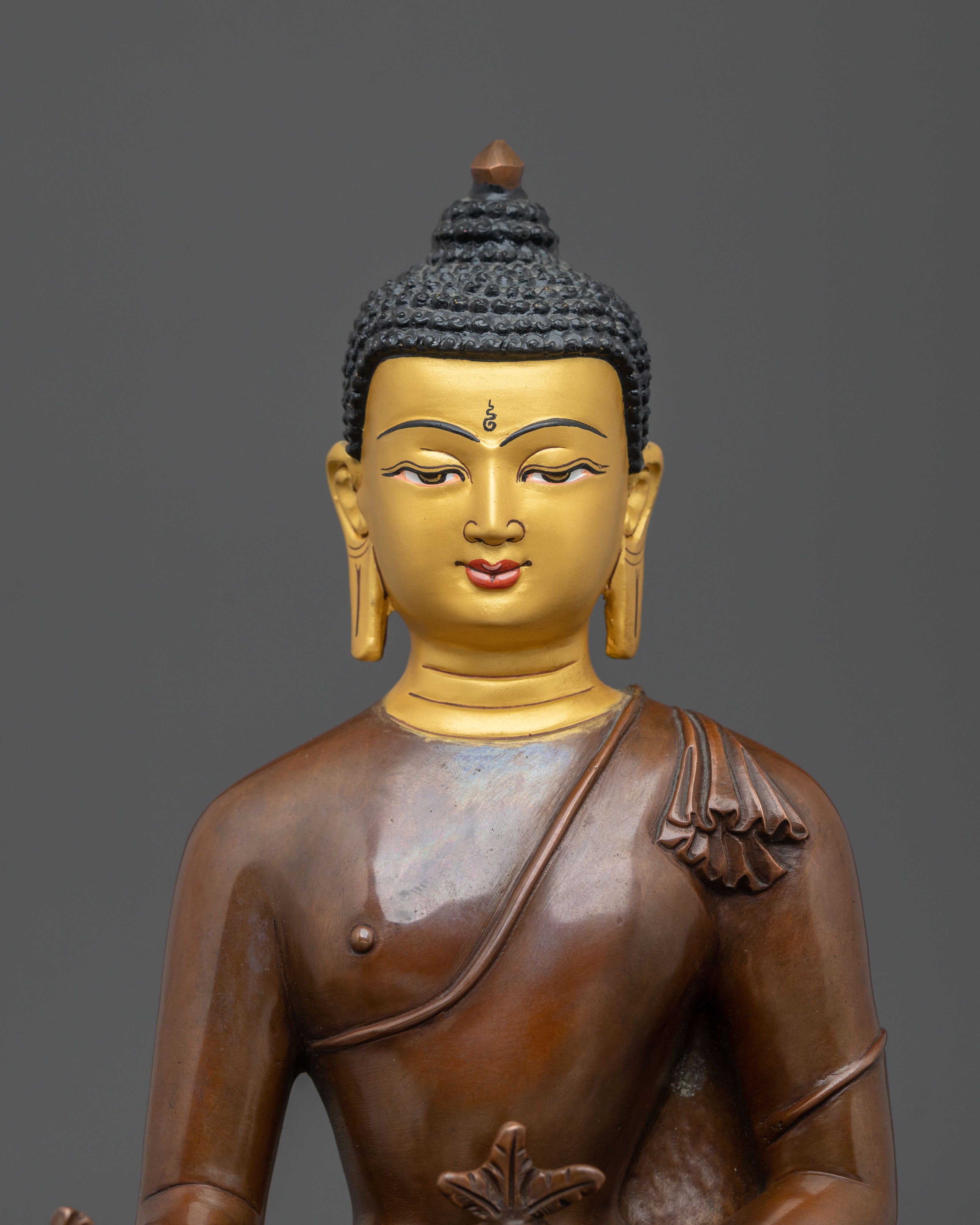 Bhaisajyaguru Buddhist Figurine | Tranquil Copper Art