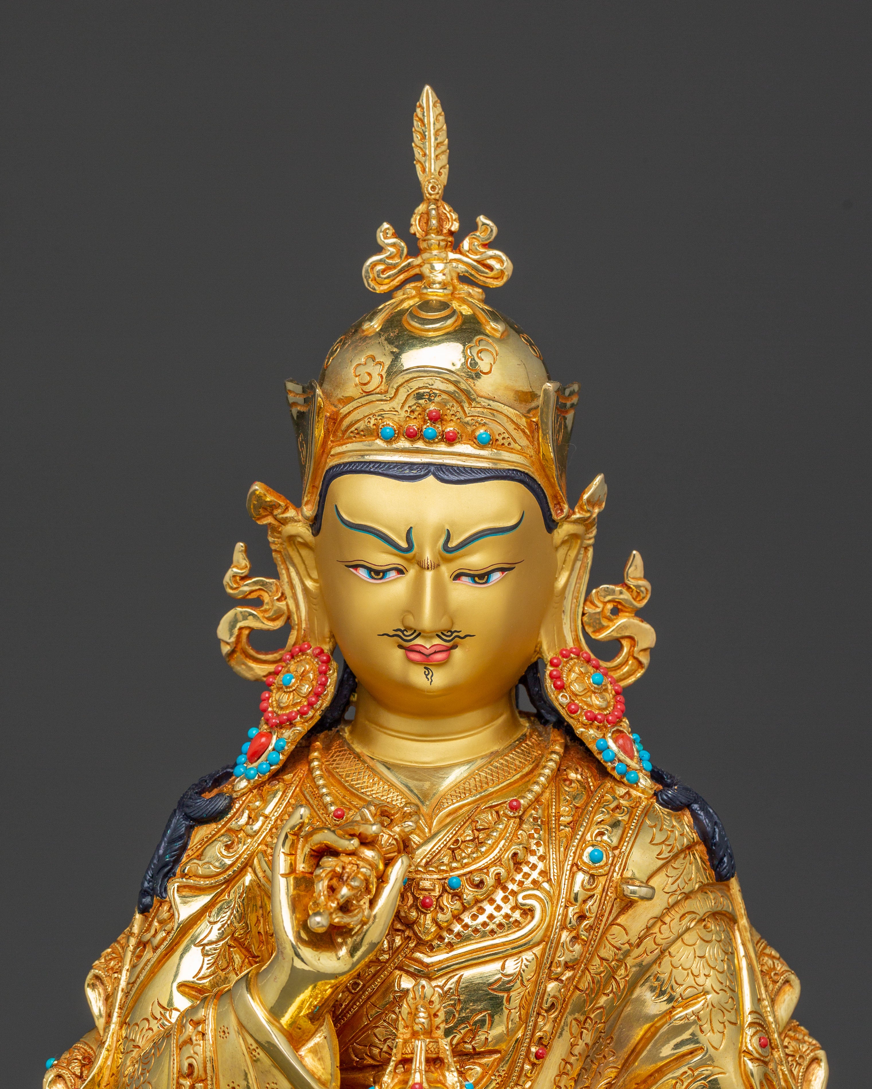 Divine Statue of Guru Tsokye Dorje: Gilded Masterpiece