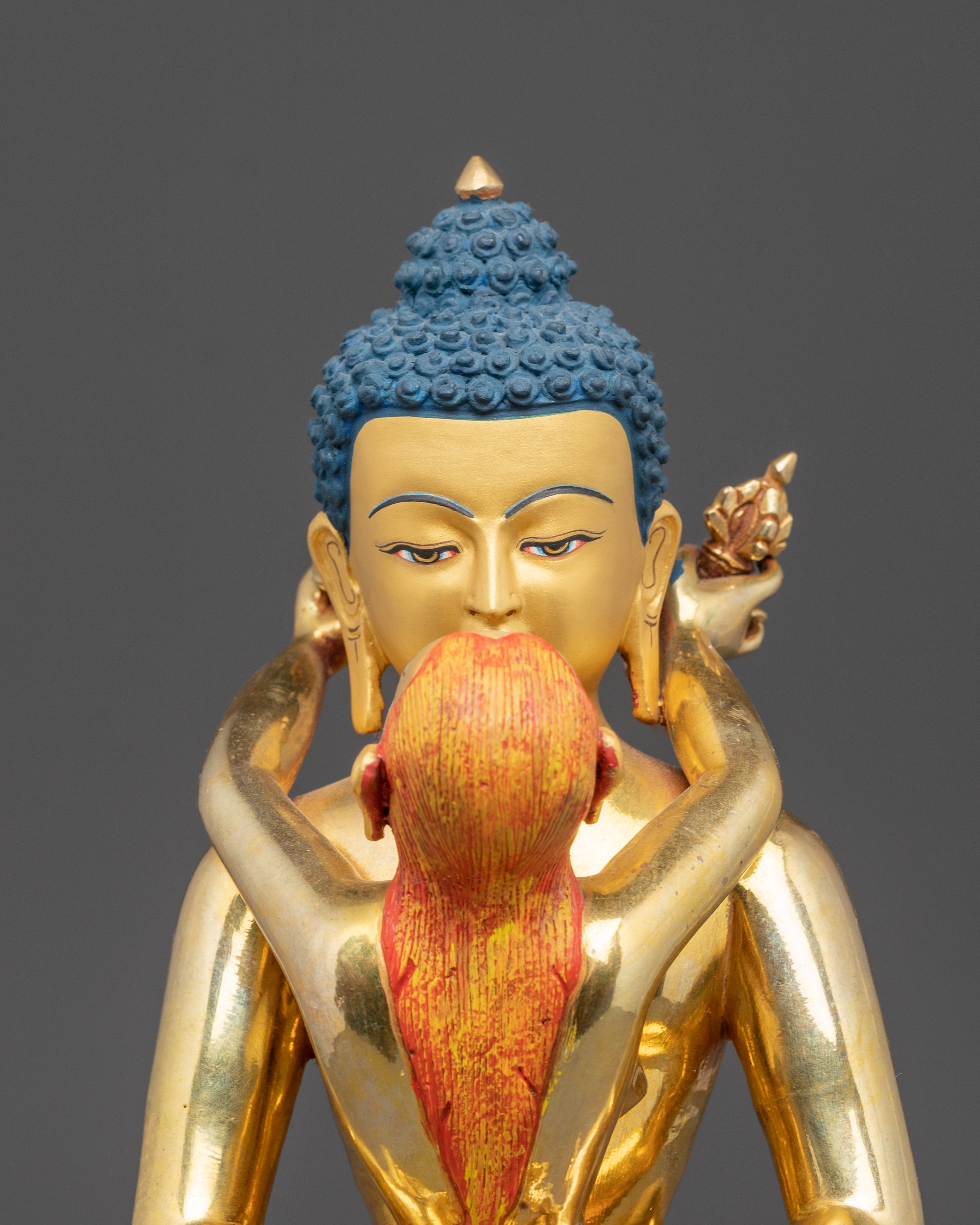 Statue of Buddha Samanthabhadra with Samanthabhadri