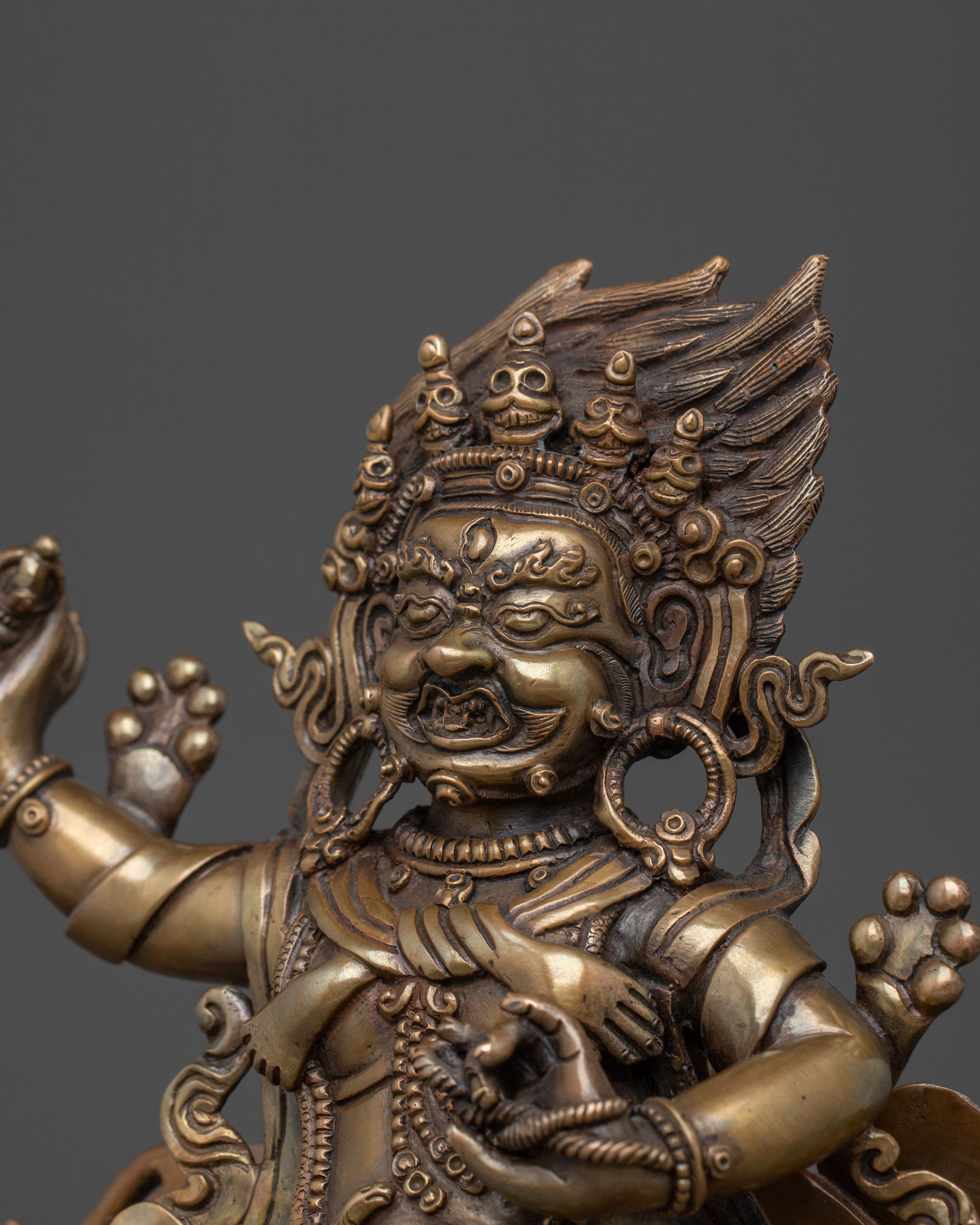 Vajrapani Antique Bronze Statue | Buddhist Protector Sculpture
