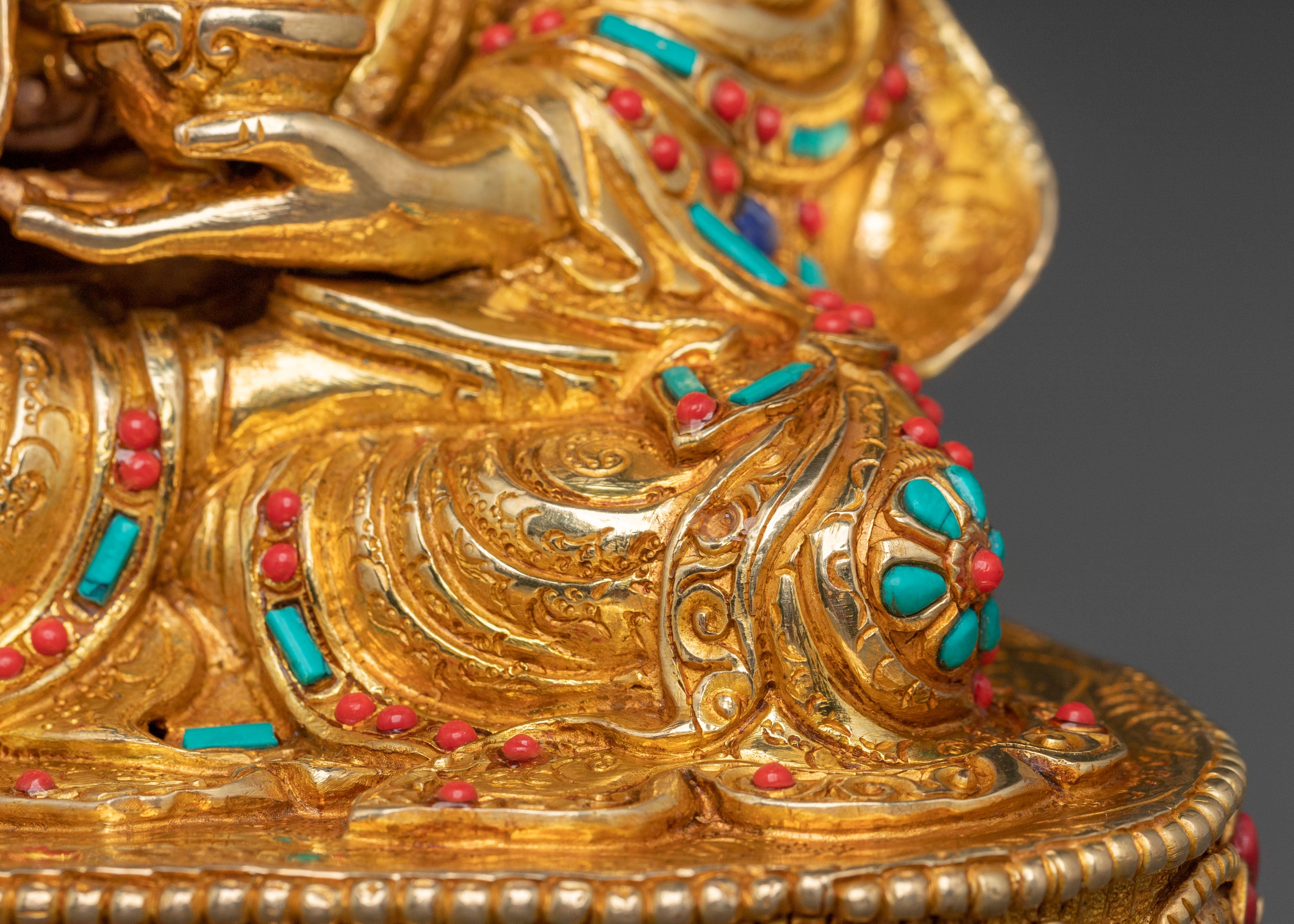 Enchanting Tibetan Statue of Guru Tsokye Dorje