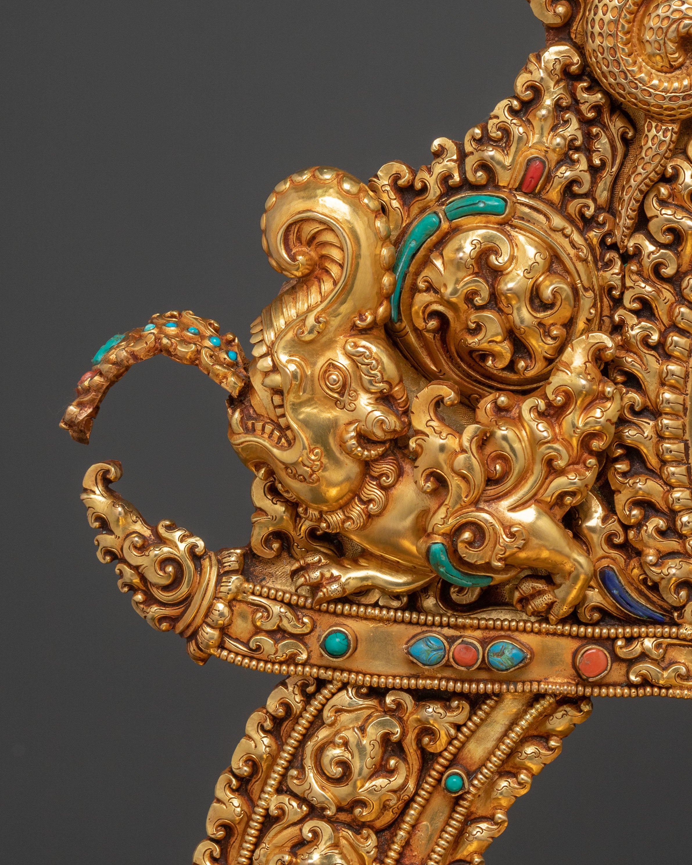 Exquisite 24K Gold Gilded Tibetan Throne