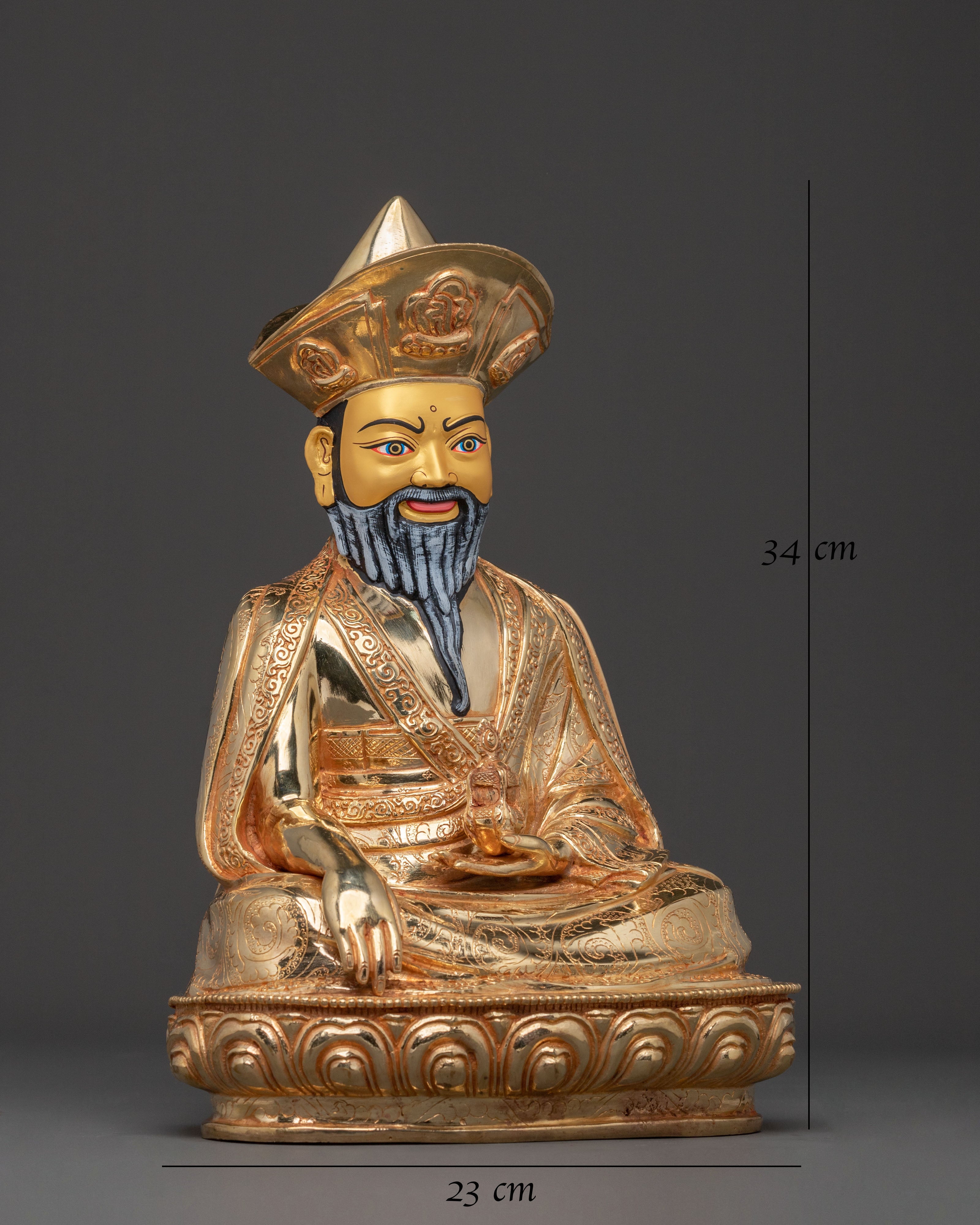 Guru Shapdum Golden Statue | Spiritual Master