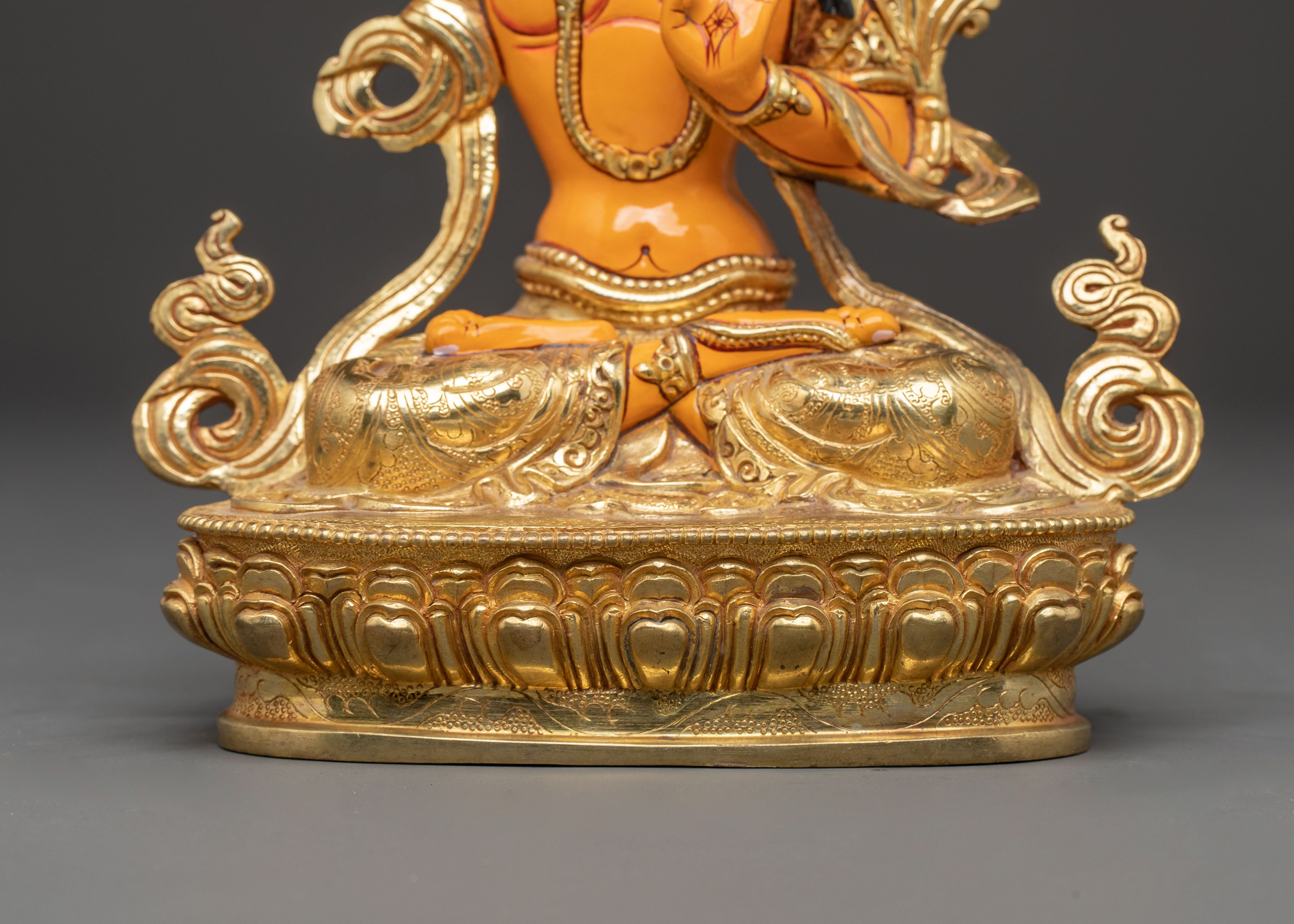 Himalayan Handcrafted Manjushri Statue | Tibetan Buddhist Art
