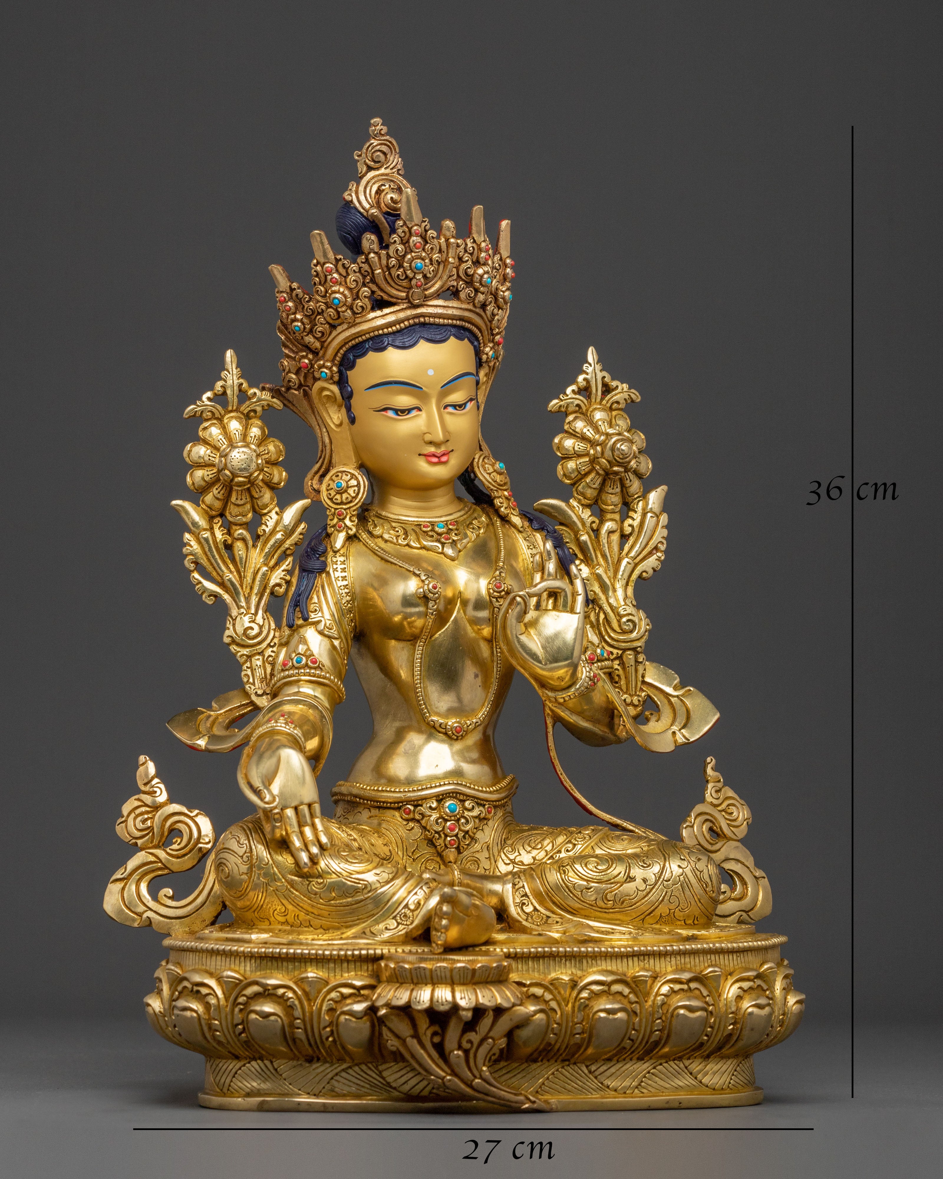 Mother Green Tara Statue | Tibetan Buddhist Guardian