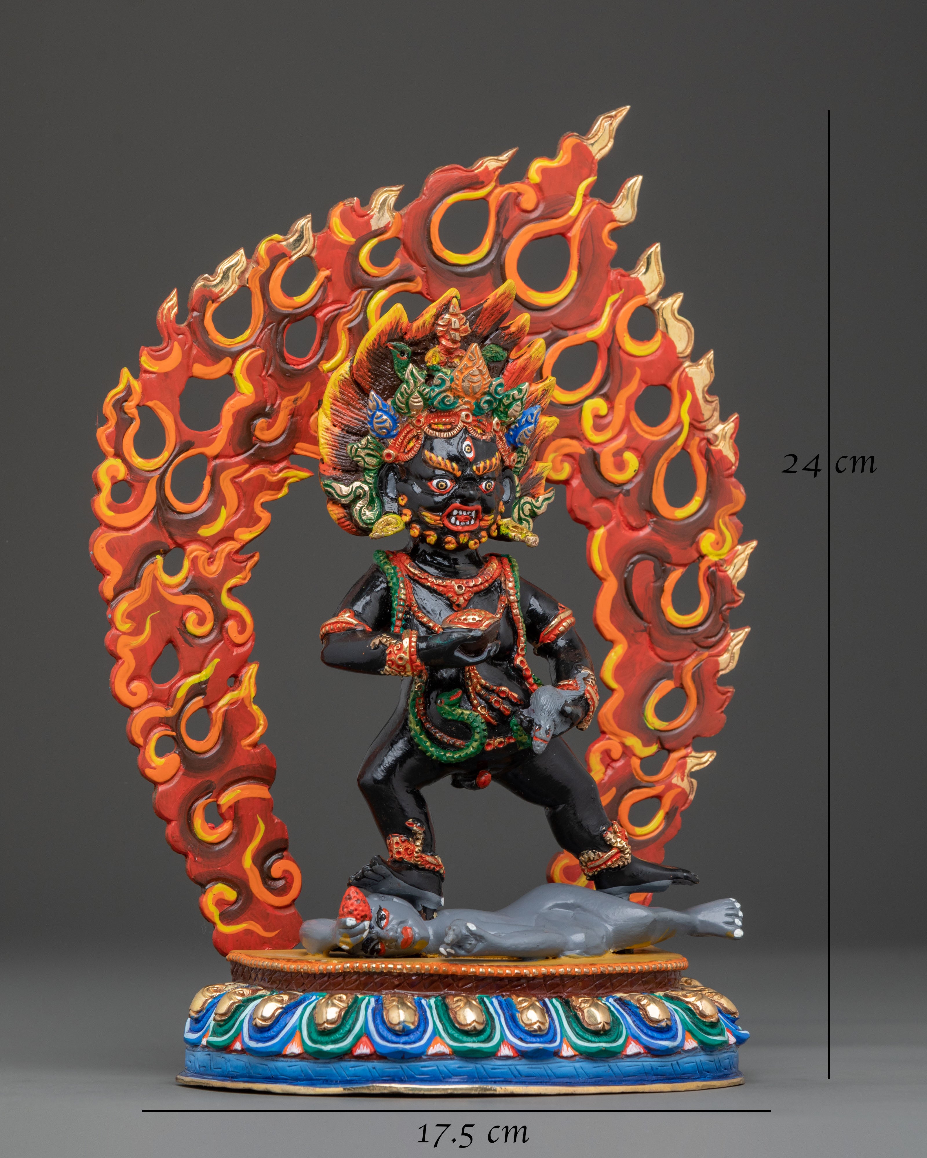 Black Dzambhala Divine Figurine | Wealth Deity of Prosperity