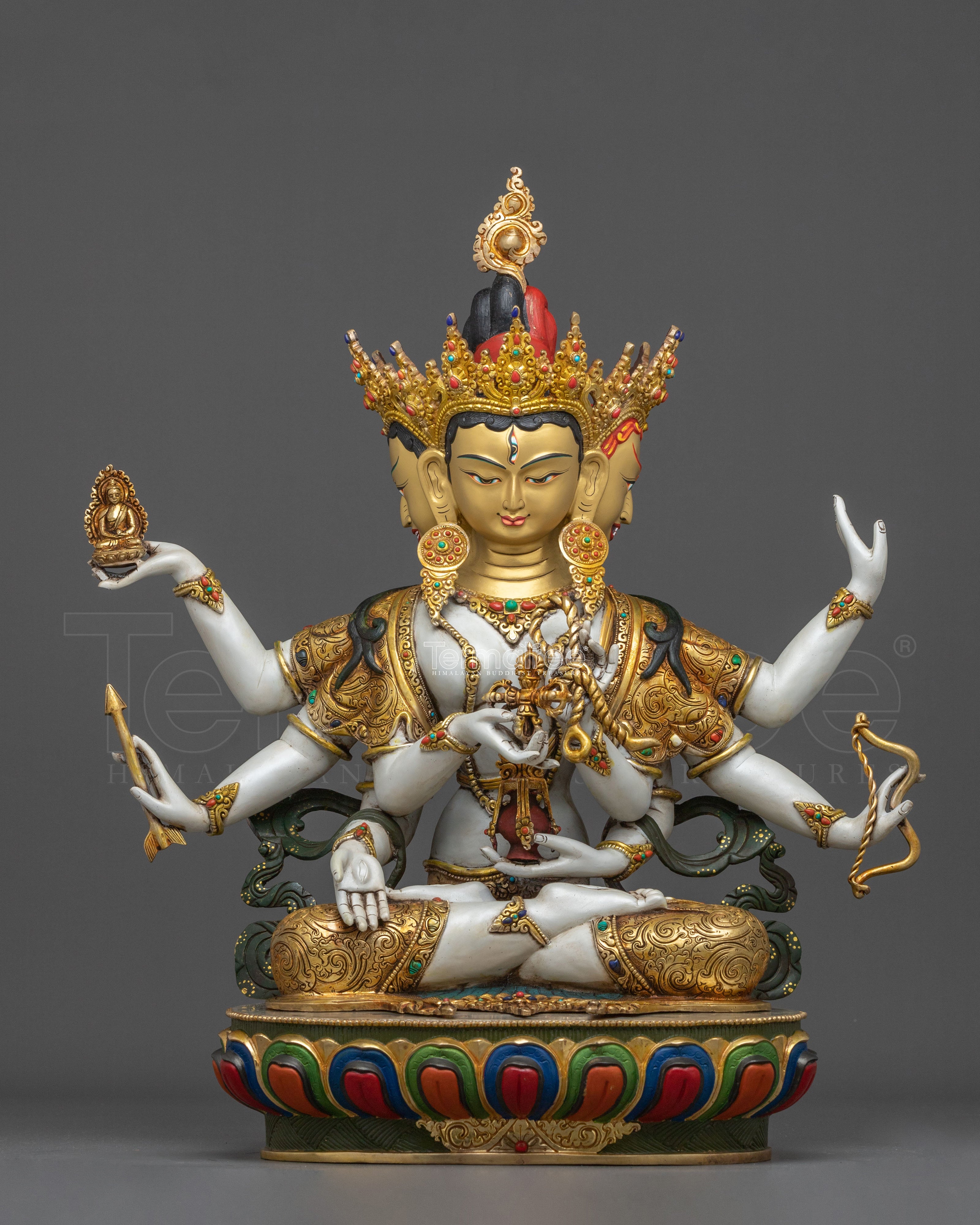 Three Face Dakini Namgyalma Statue | Goddess of Longevity and Purification