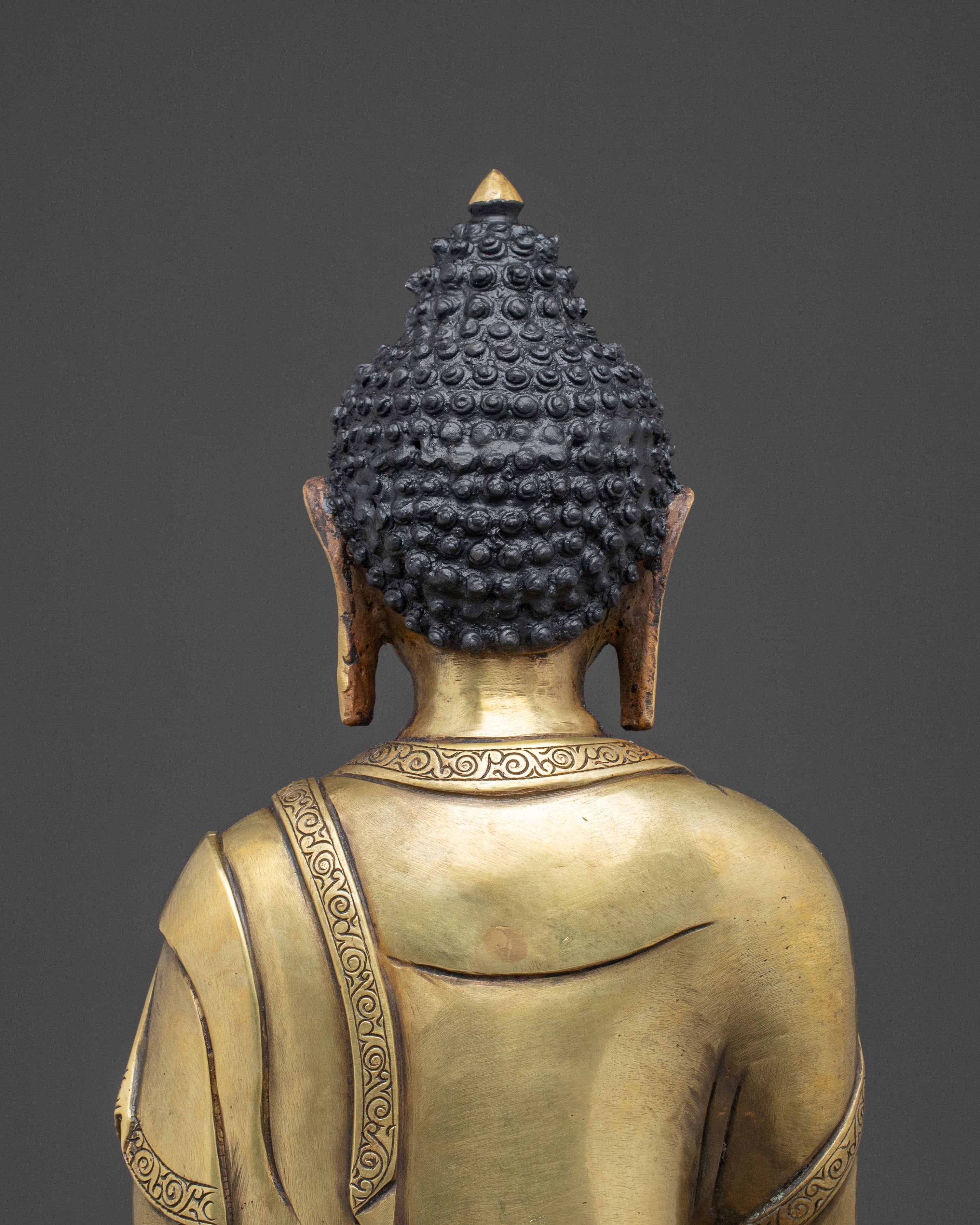 Radiant Brass Sculpture of Buddha Shakyamuni | Historical Gautama Buddha