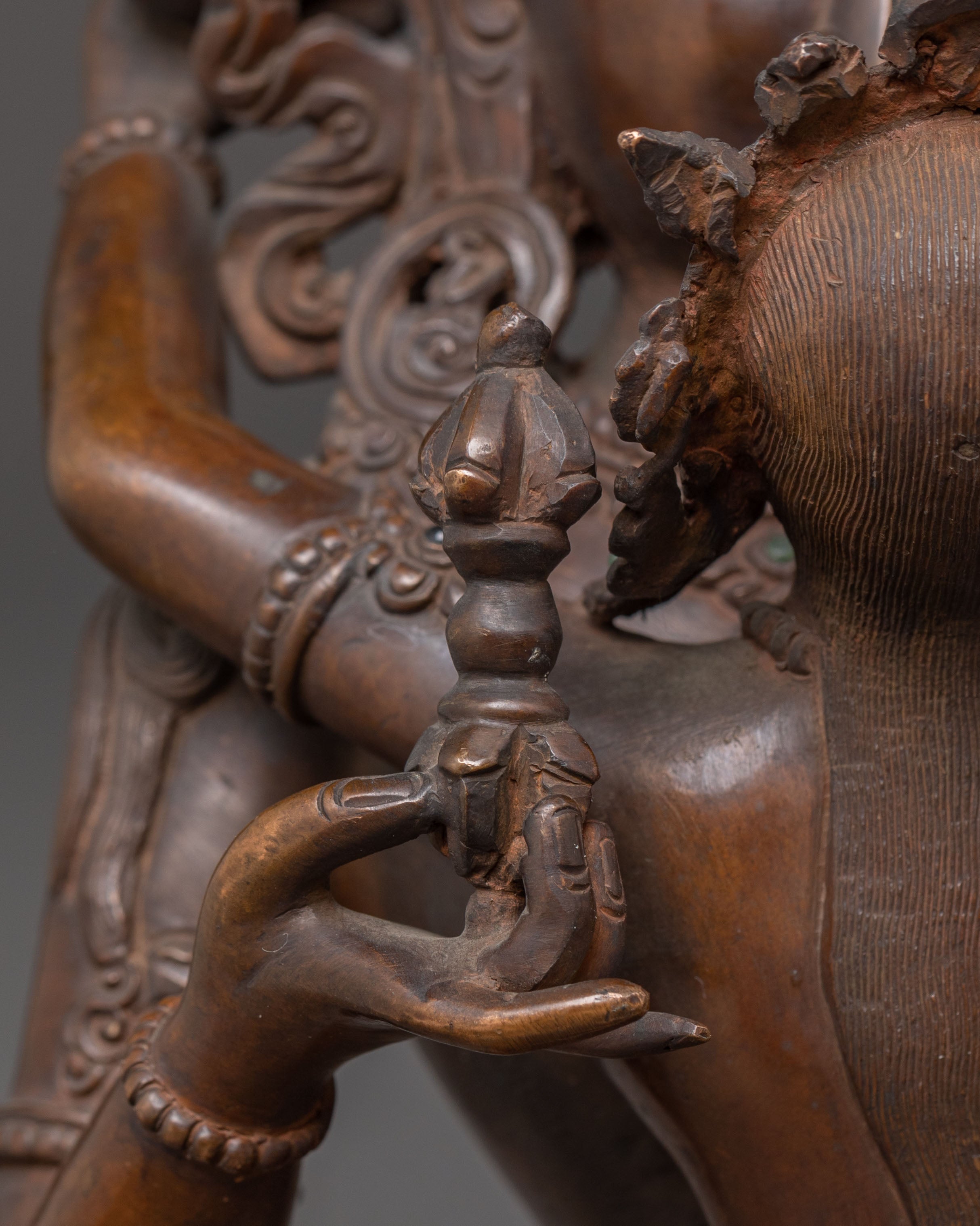 Handmade Sacred Vajrasattva with Consort Statue | Tantric Deity