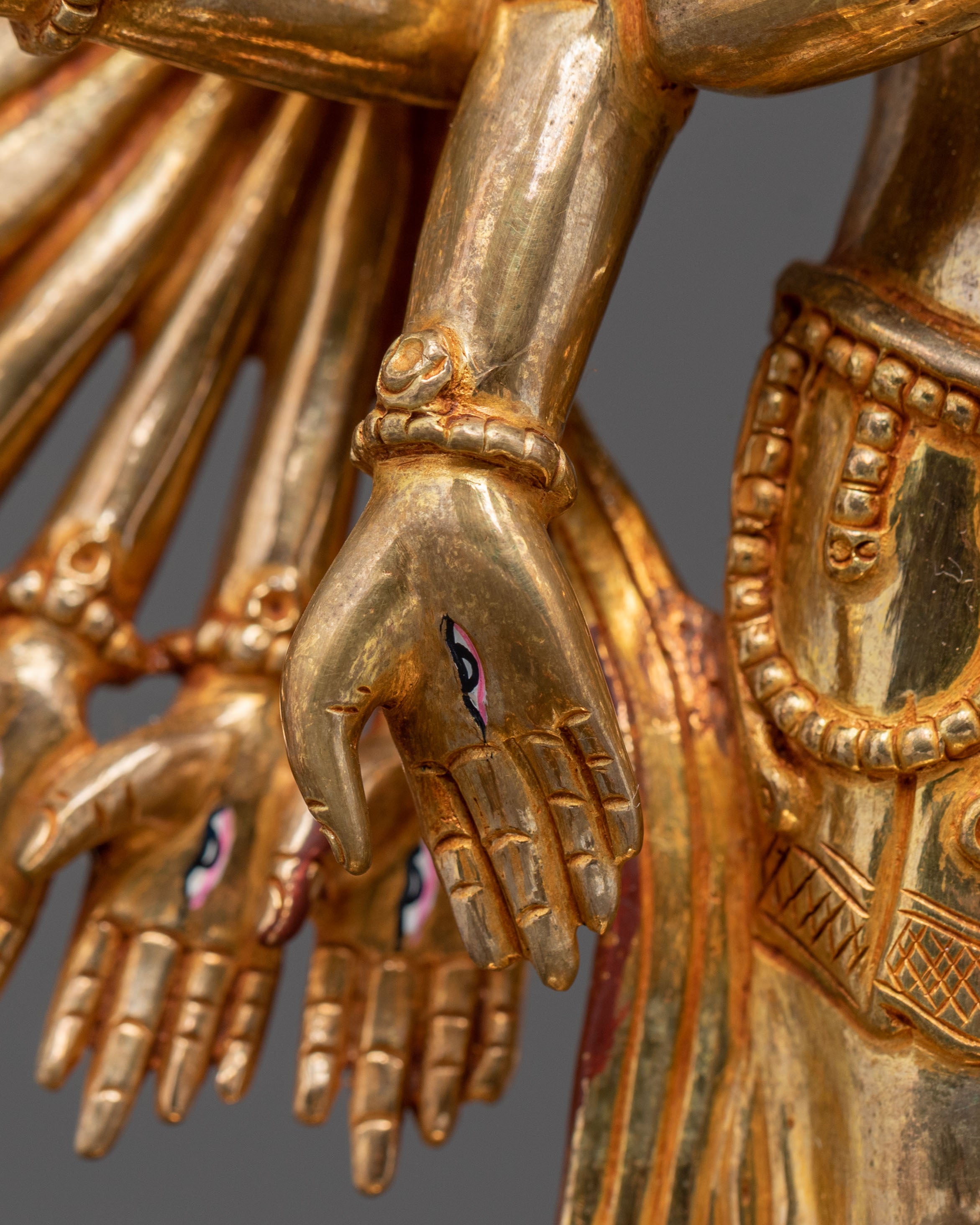 1000 Armed Chenrezig Tibetan Statue | 24k Gold Glided