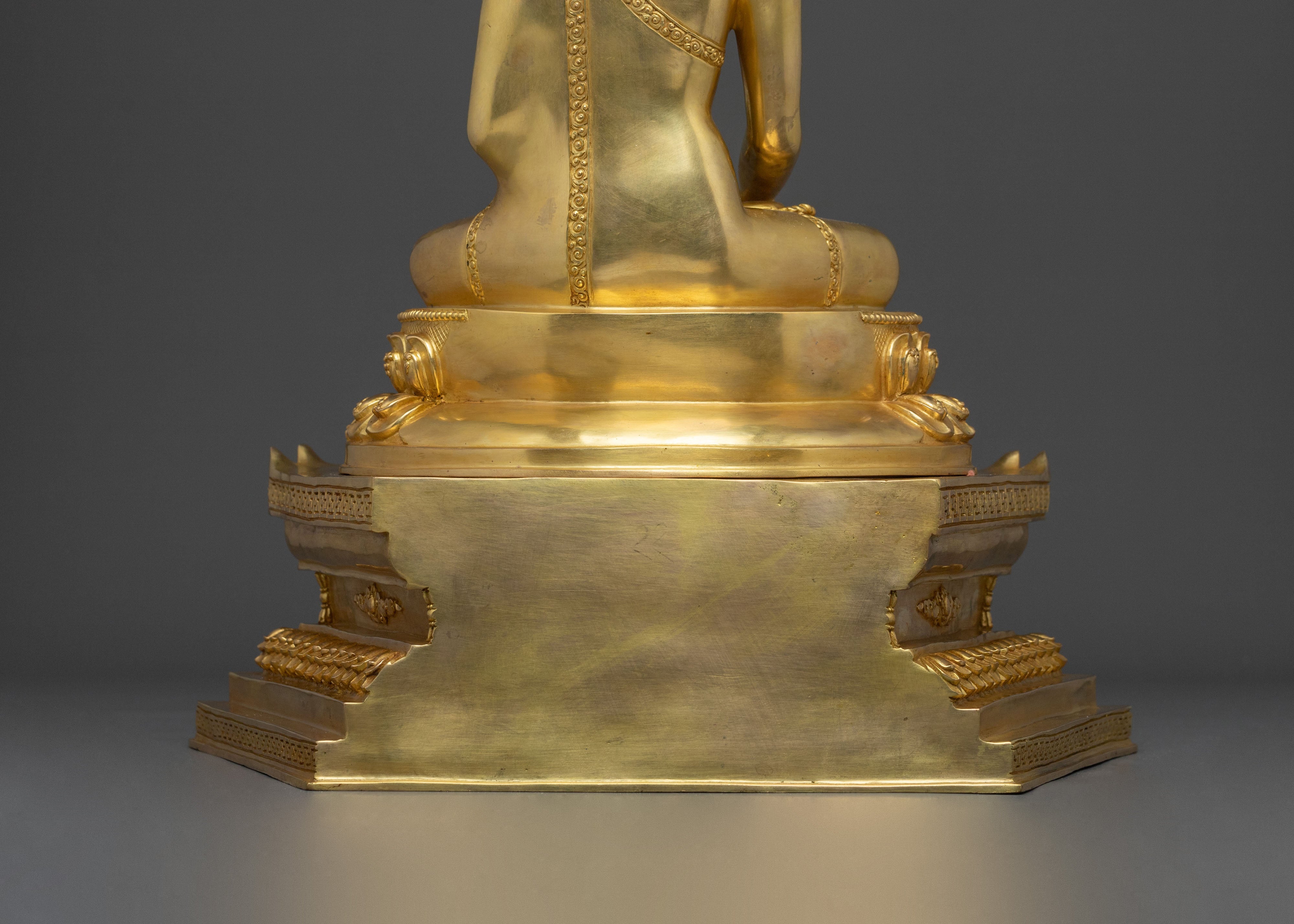 Shakyamuni Buddha Sculpture Seated on a Throne