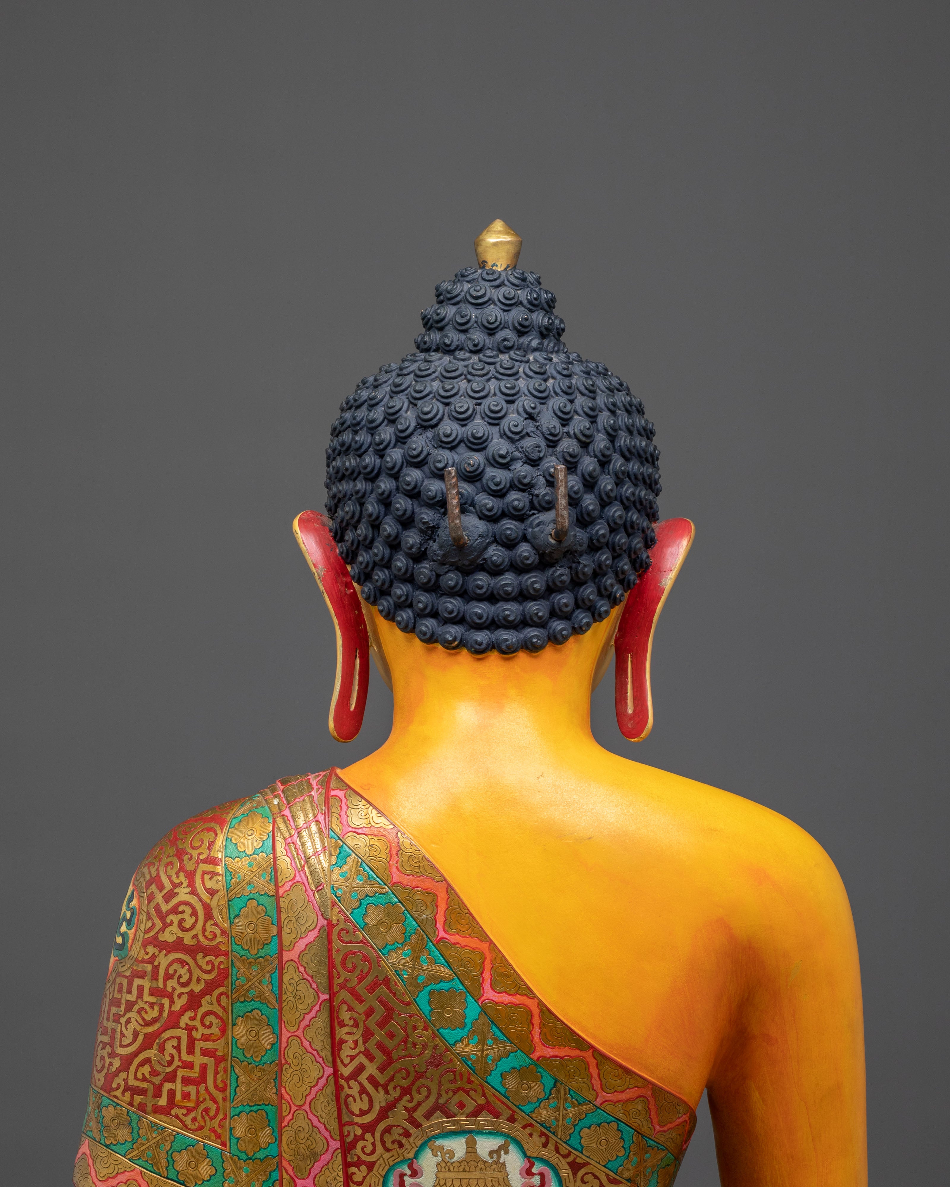 Hand-Carved Shakyamuni Buddha Statue | Exquisite Gilded Artistry