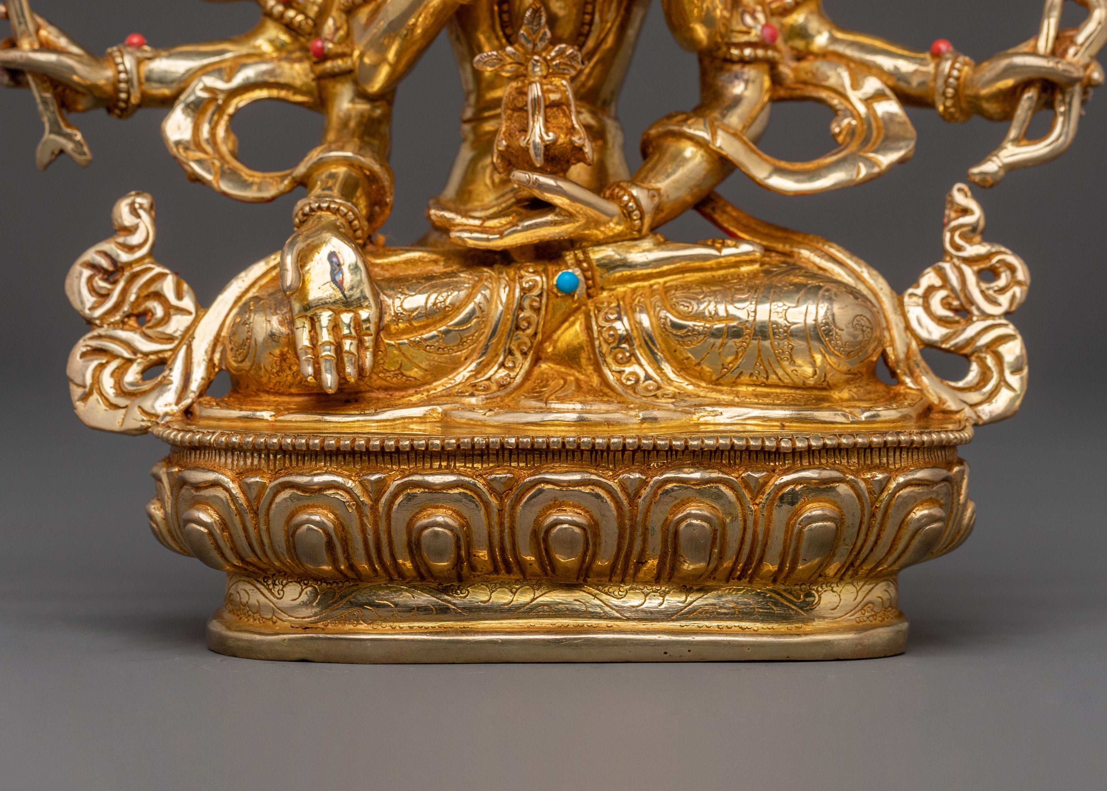 Namgyalma Healing Statue: 24K Gold Gilded Figure