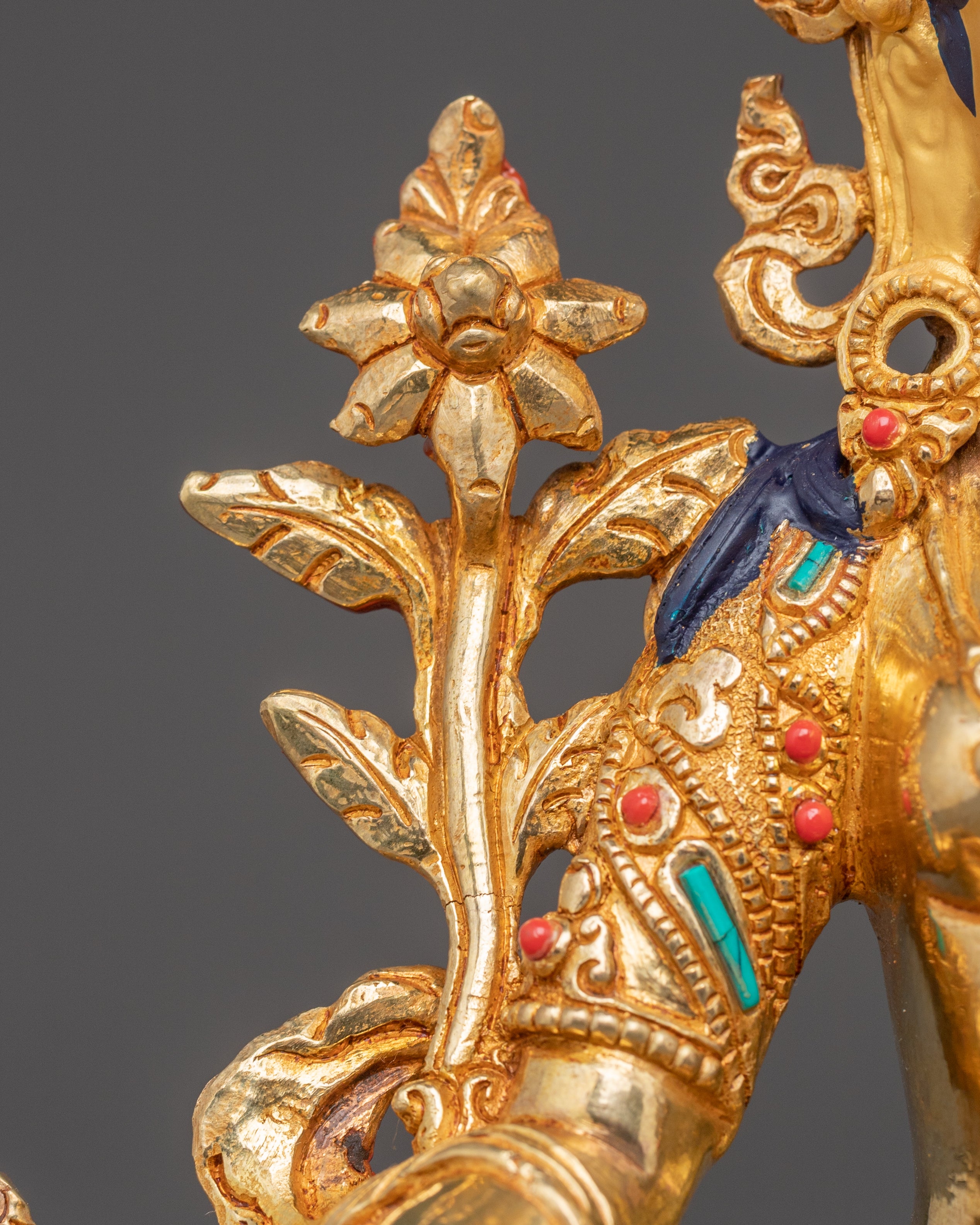 Handcrafted Copper Statue of Mother Green Tara | Female Buddha