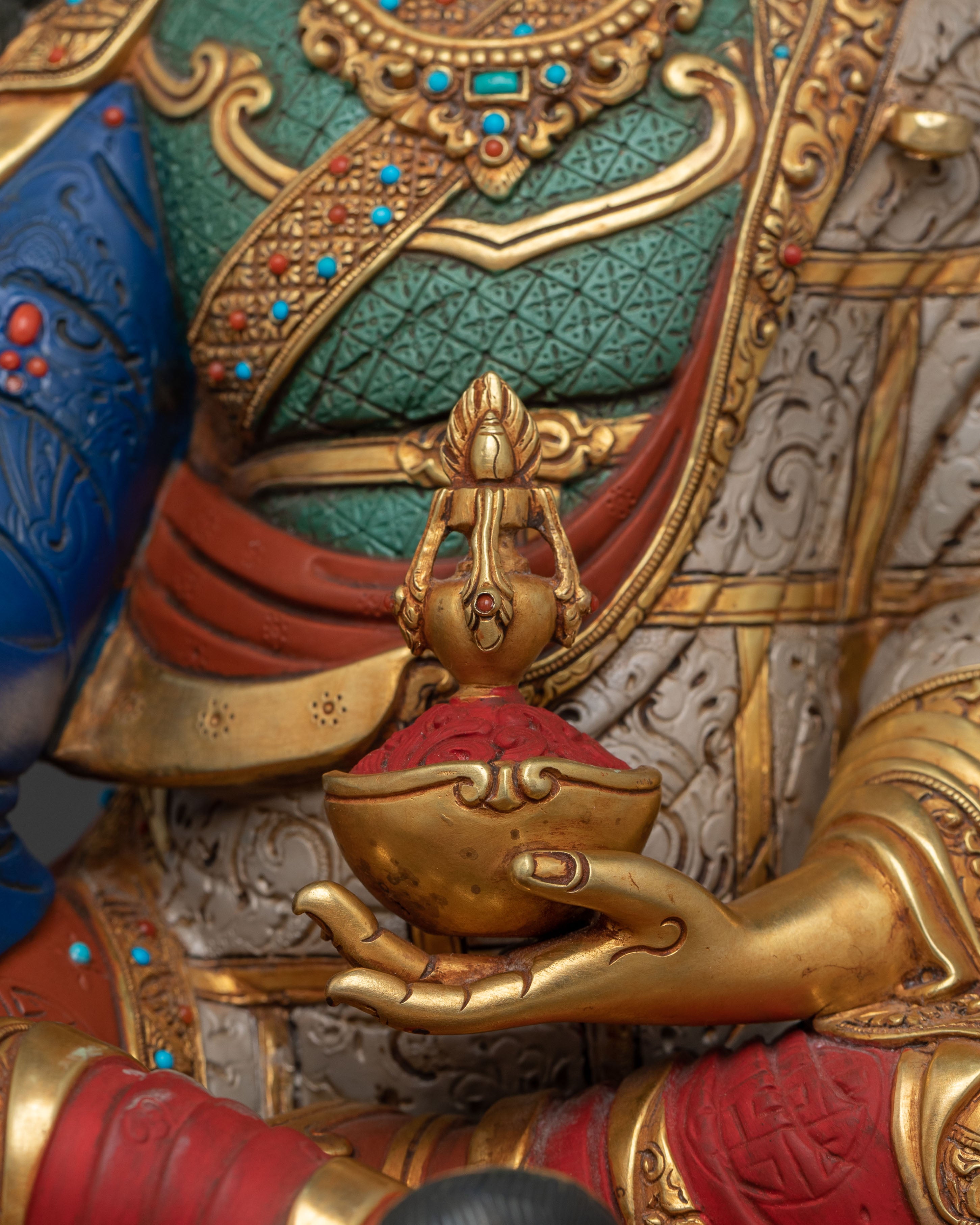 Guru Rinpoche Dharma Statue: Nepalese Artistry