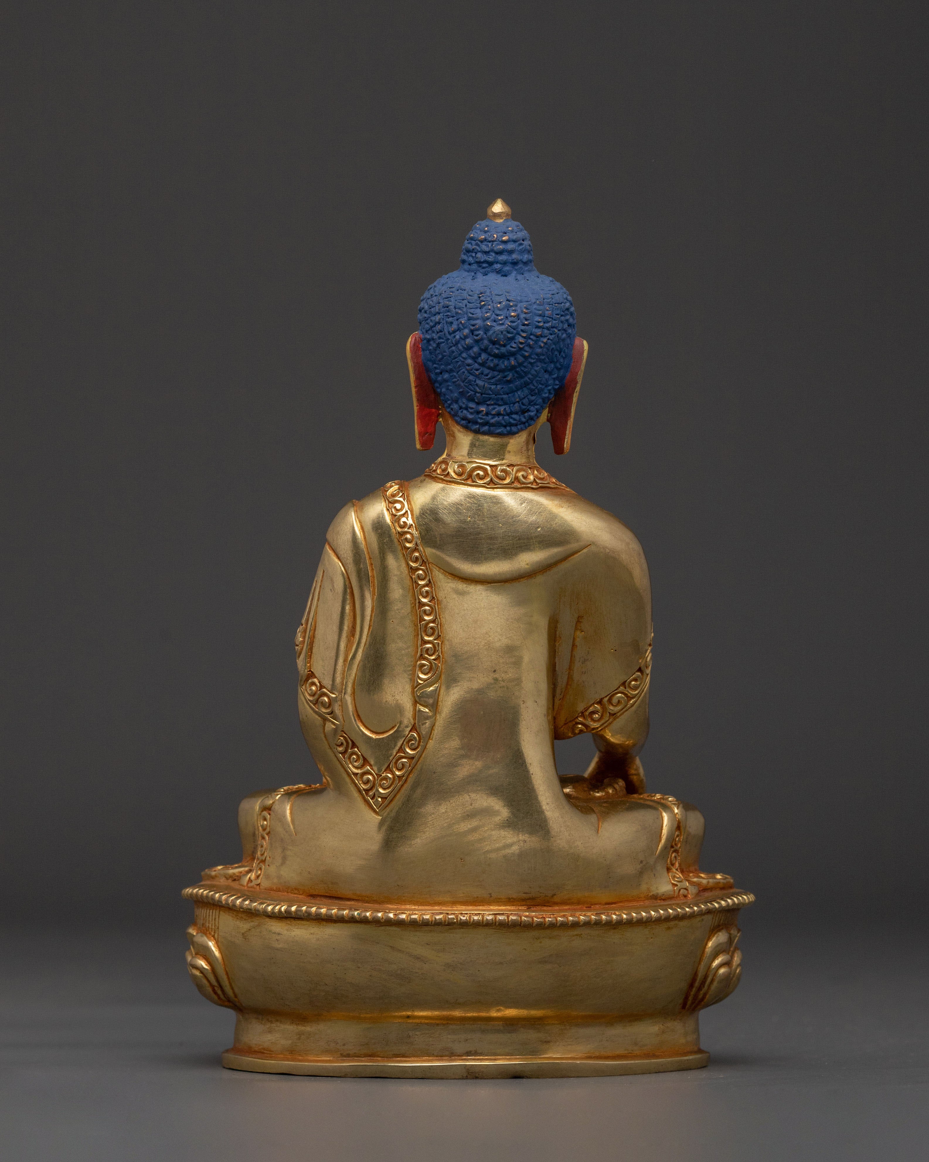 Shakyamuni Buddha Statue | 24K Gold Gilded