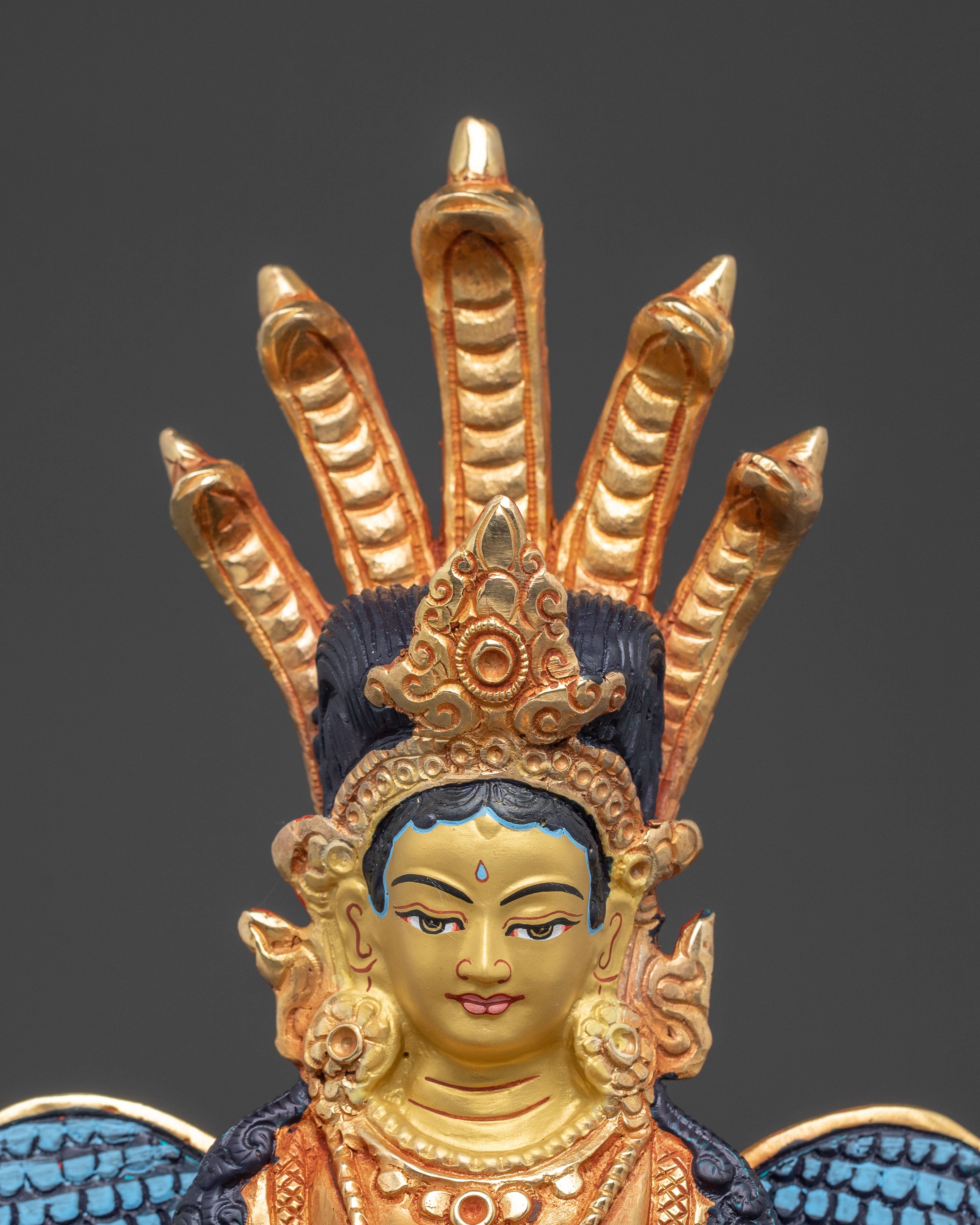 Mythical Deity Nagkanya Statue | Traditional Indonesian Art