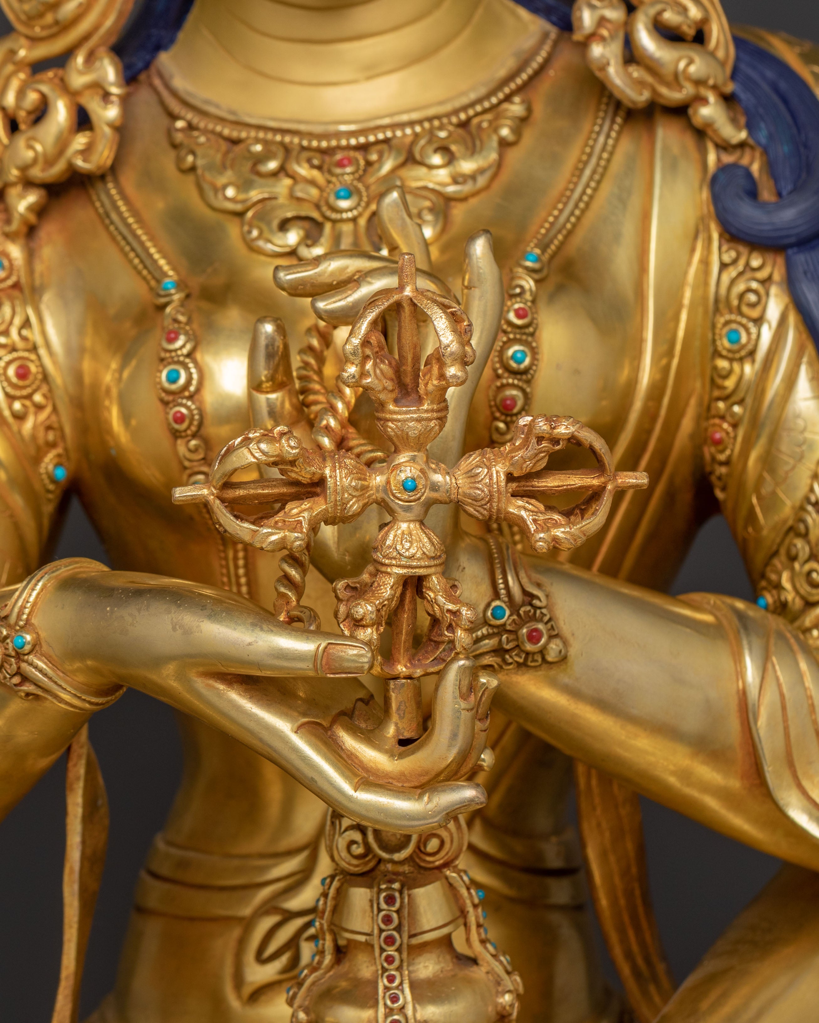 Handcrafted Namgyalma Sacred Statue – 24K Gold Gilded Masterpiece