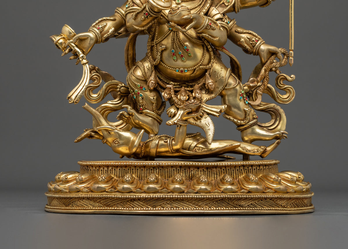 Six-Armed Mahakala Statue of Protection: Wrathful Protector of the Dharma