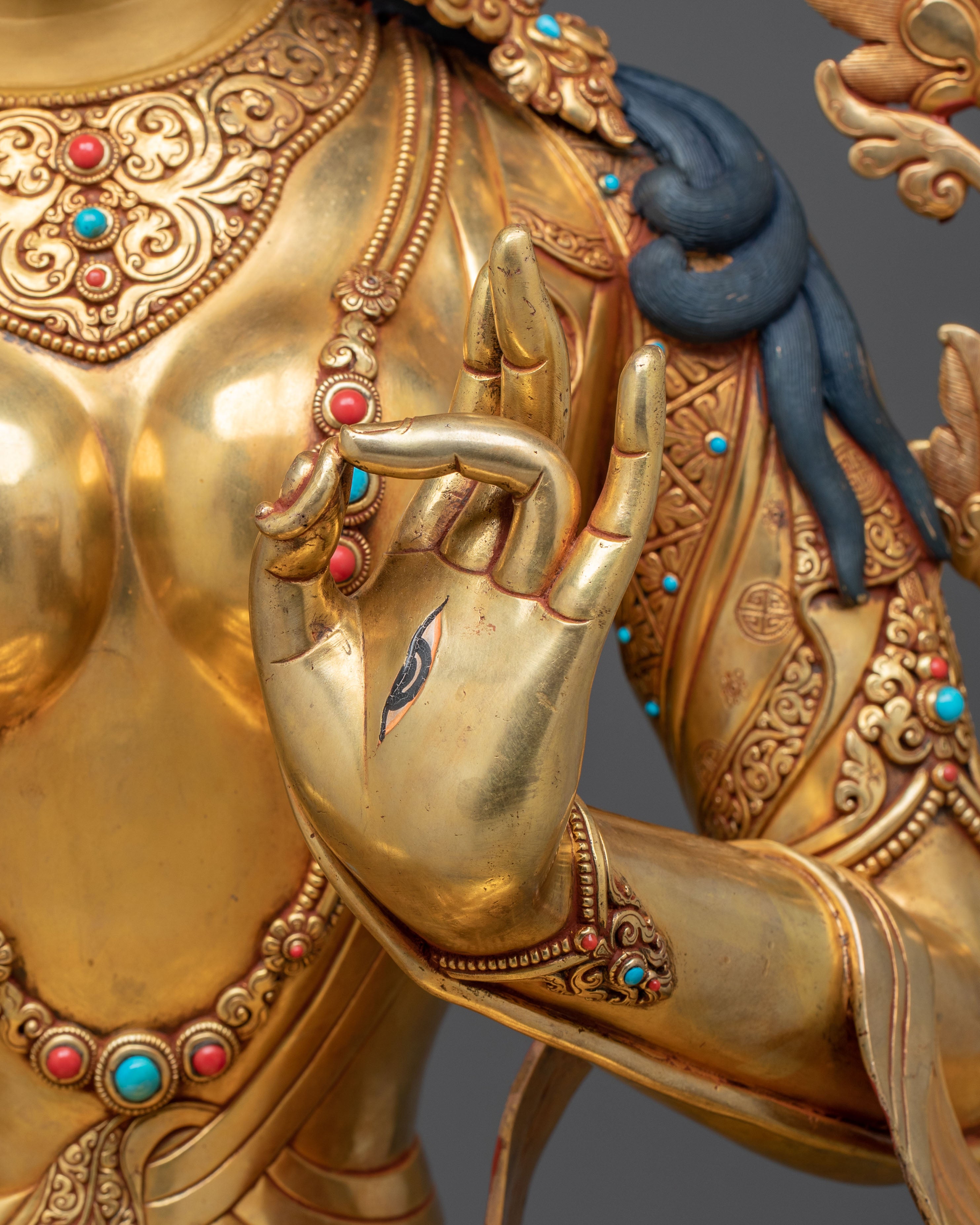 Goddess White Tara Statue | 104-cm 24K Gold Gilded Figurine