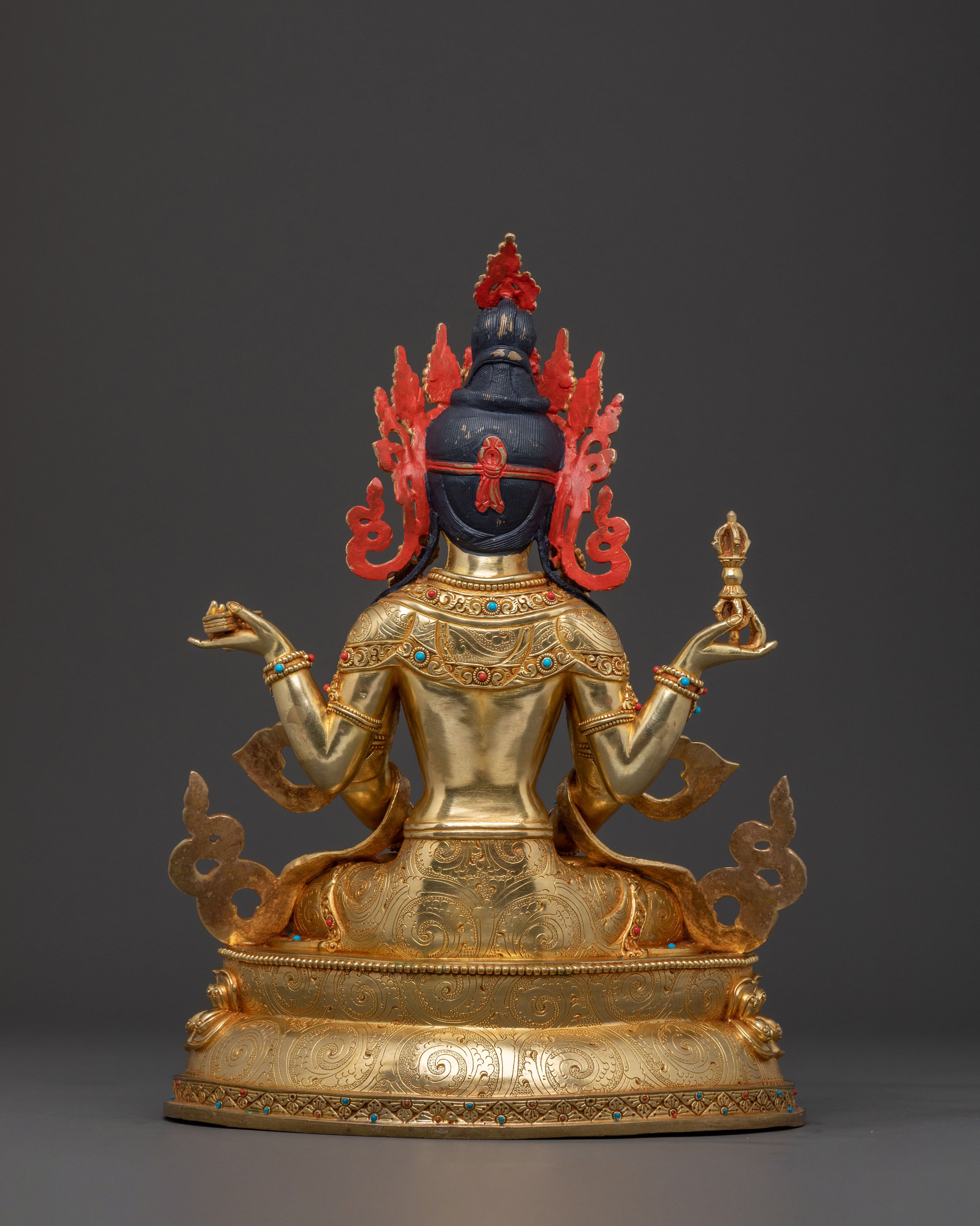 Prajnaparamita Spiritual Statue | 24K Gold Gilded Icon