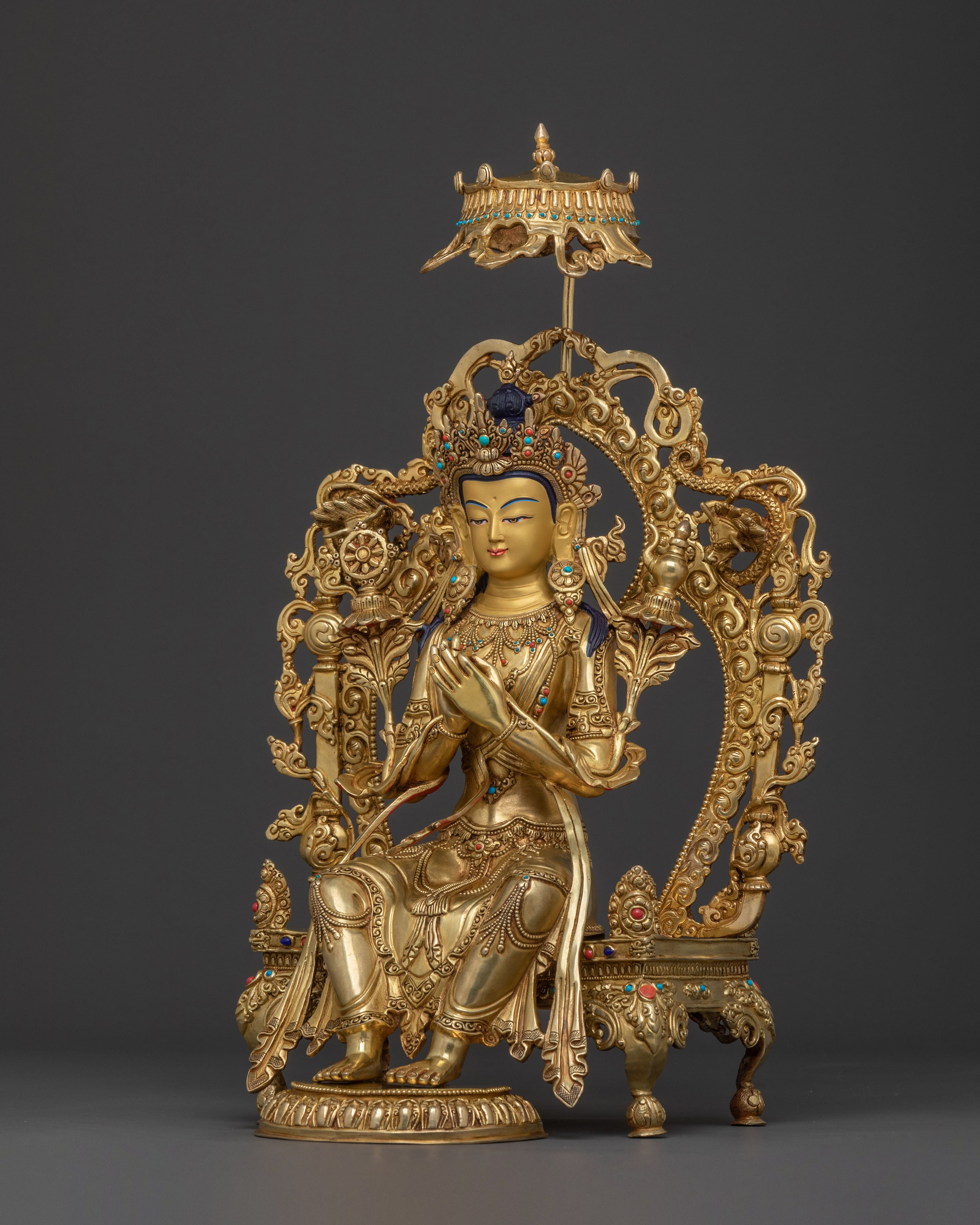 Maitreya Buddha Statue – 24K Gold Gilded | The Hope of Future