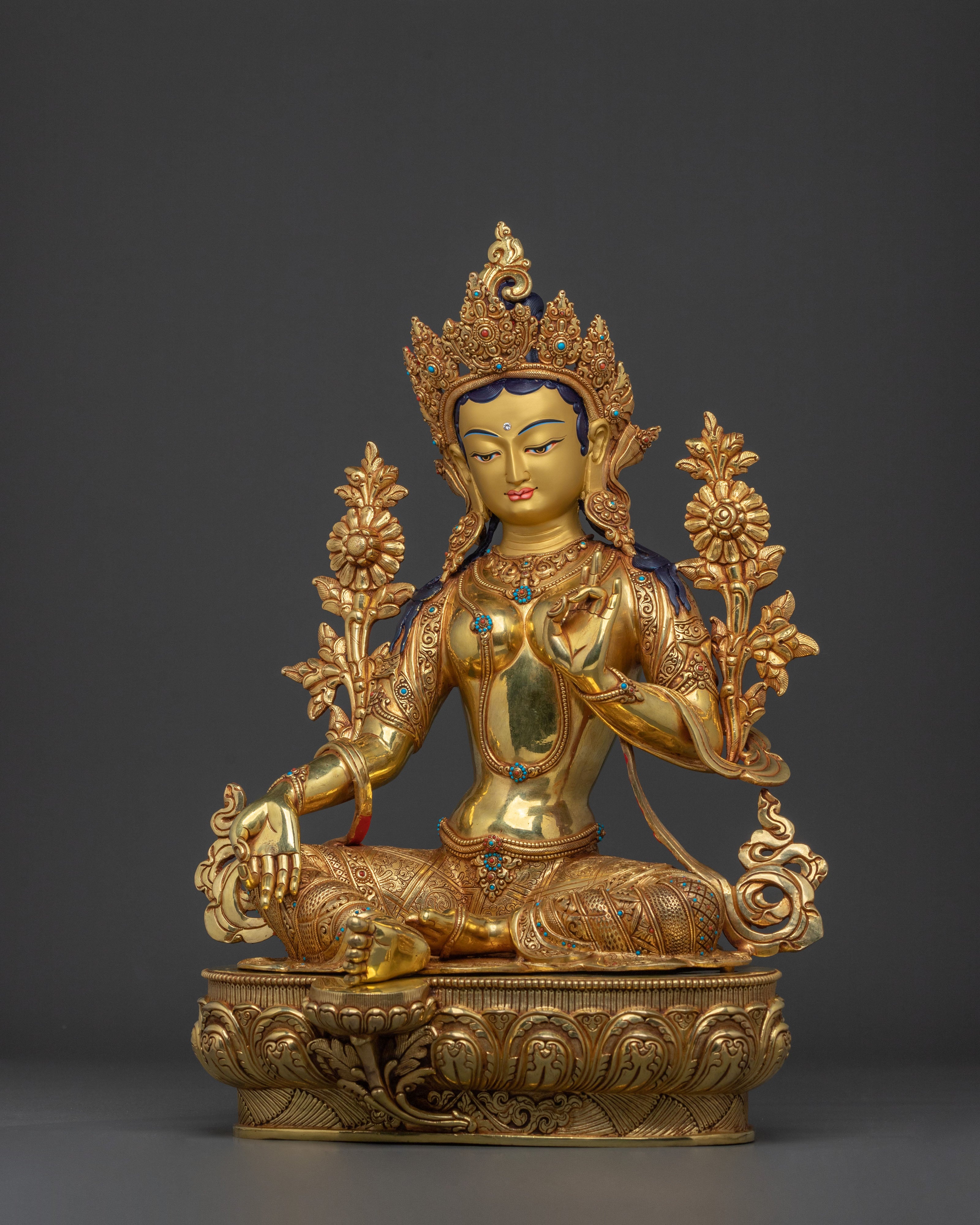 Handcrafted Green Tara Statue | Symbol of Healing