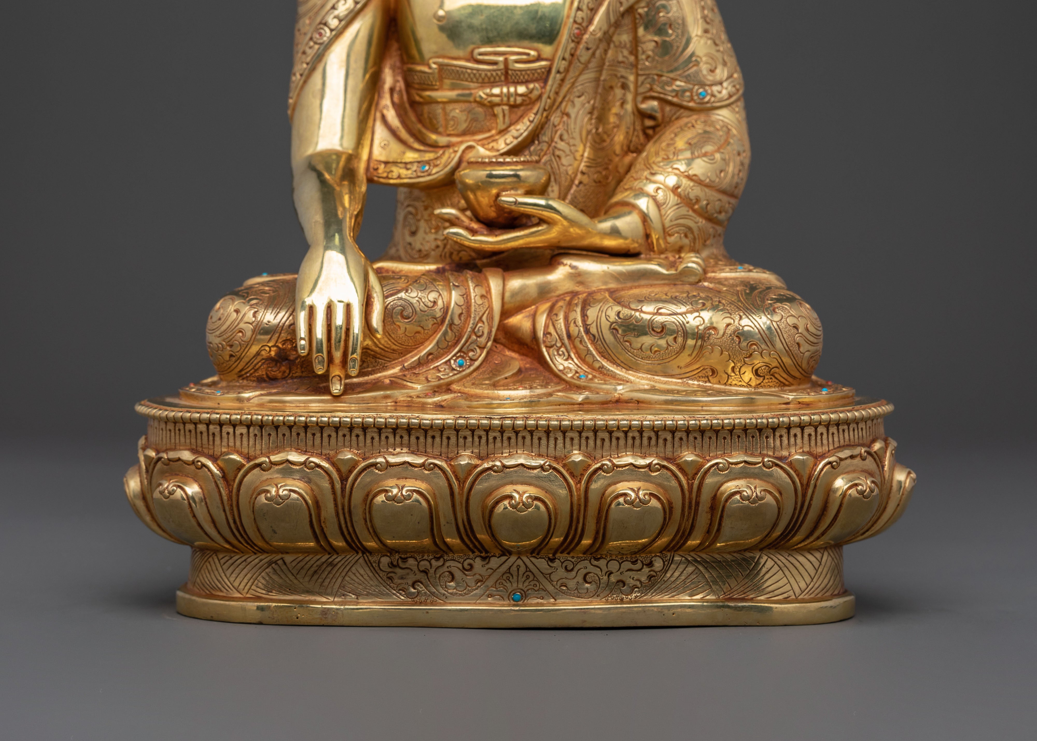 Shakyamuni Buddha Lotus Meditation Statue