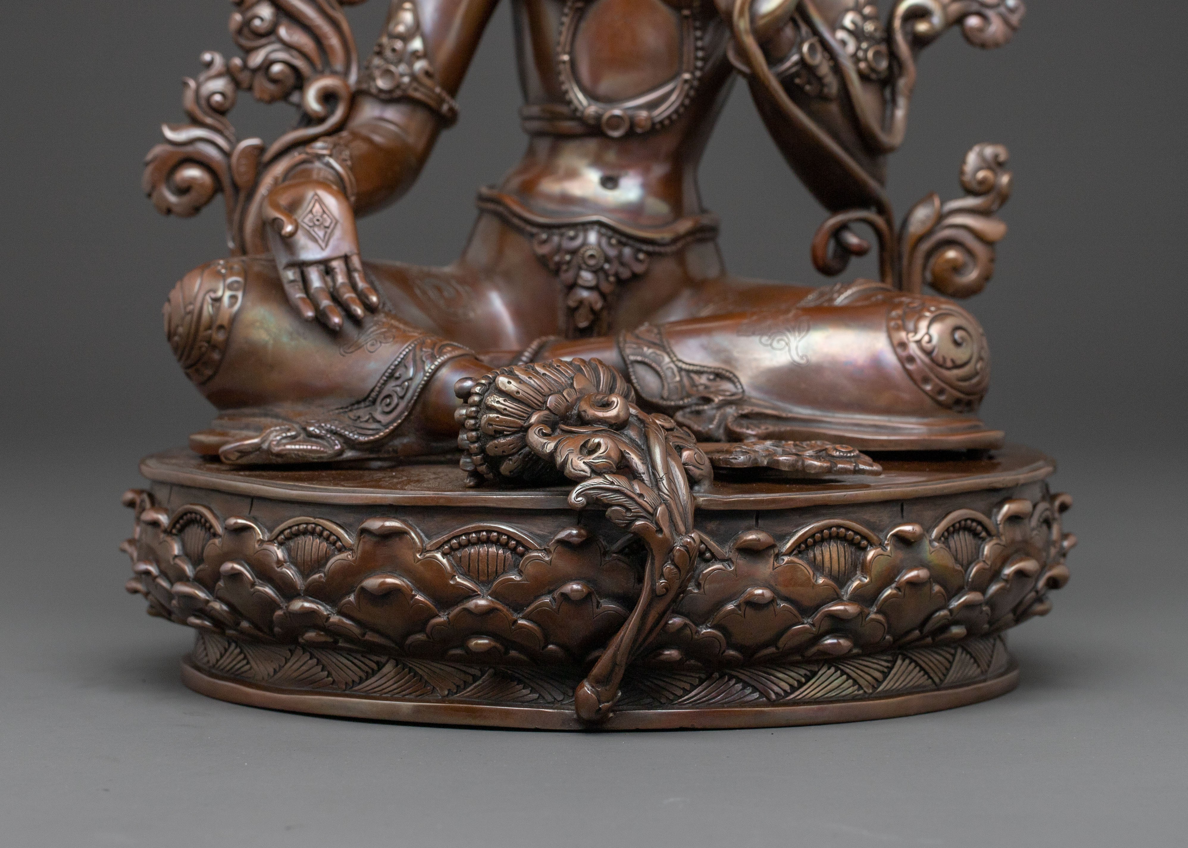 Savior Green Tara Traditional Statue for Rituals