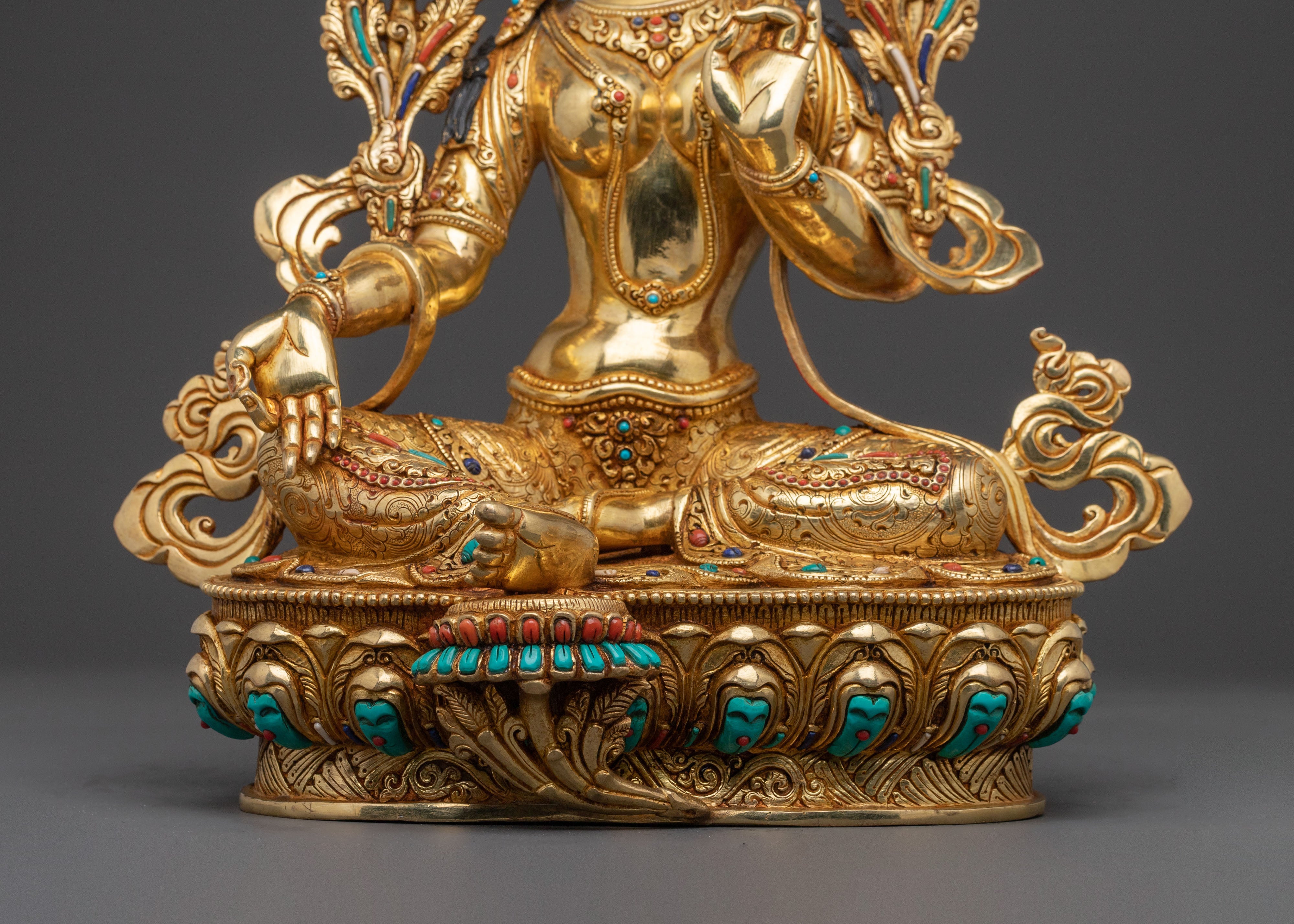 Green Tara Divine Goddess Statue - Goddess of Compassion