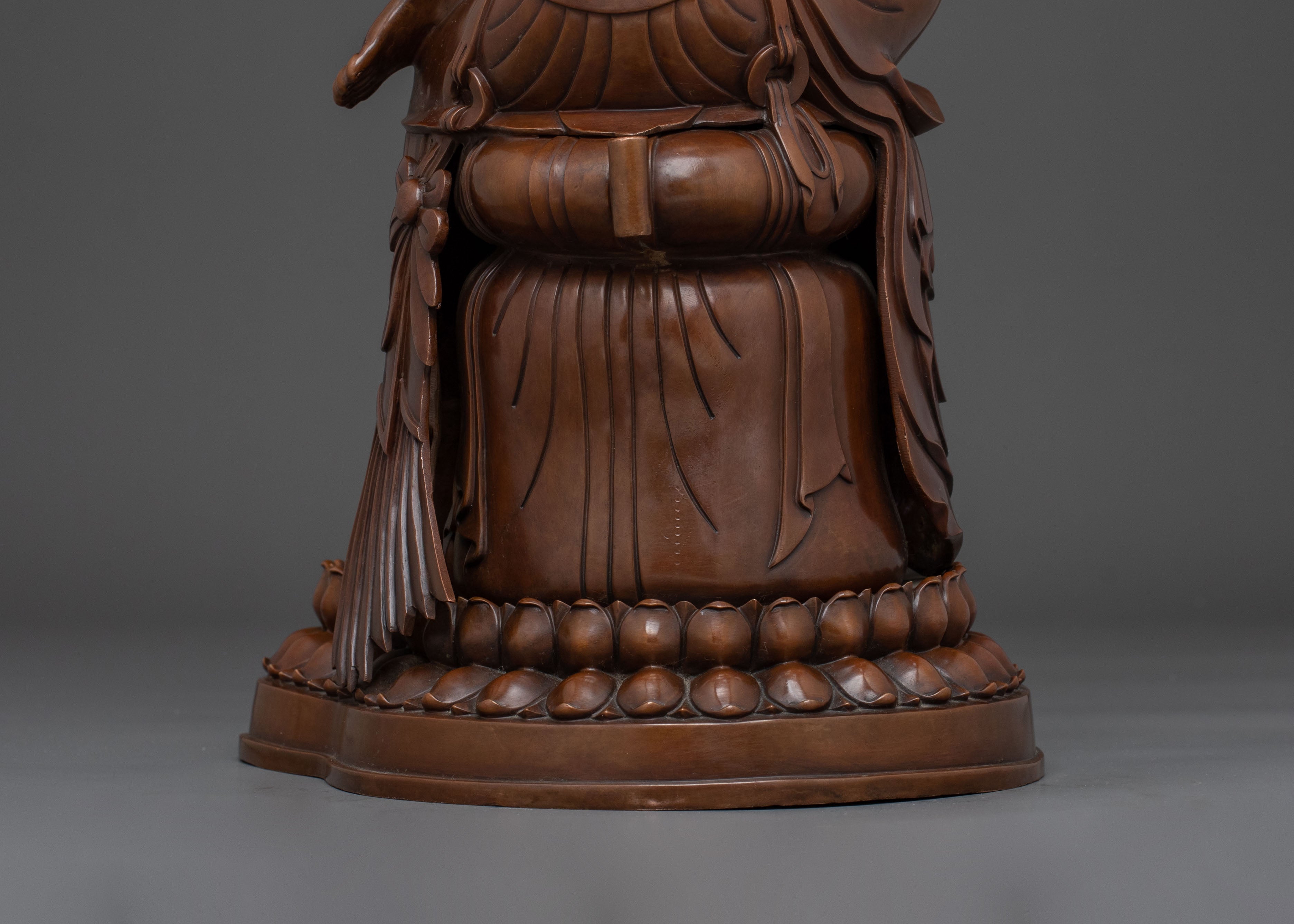 Maitreya Buddha Statue | Oxidized Copper Buddhist Sculpture
