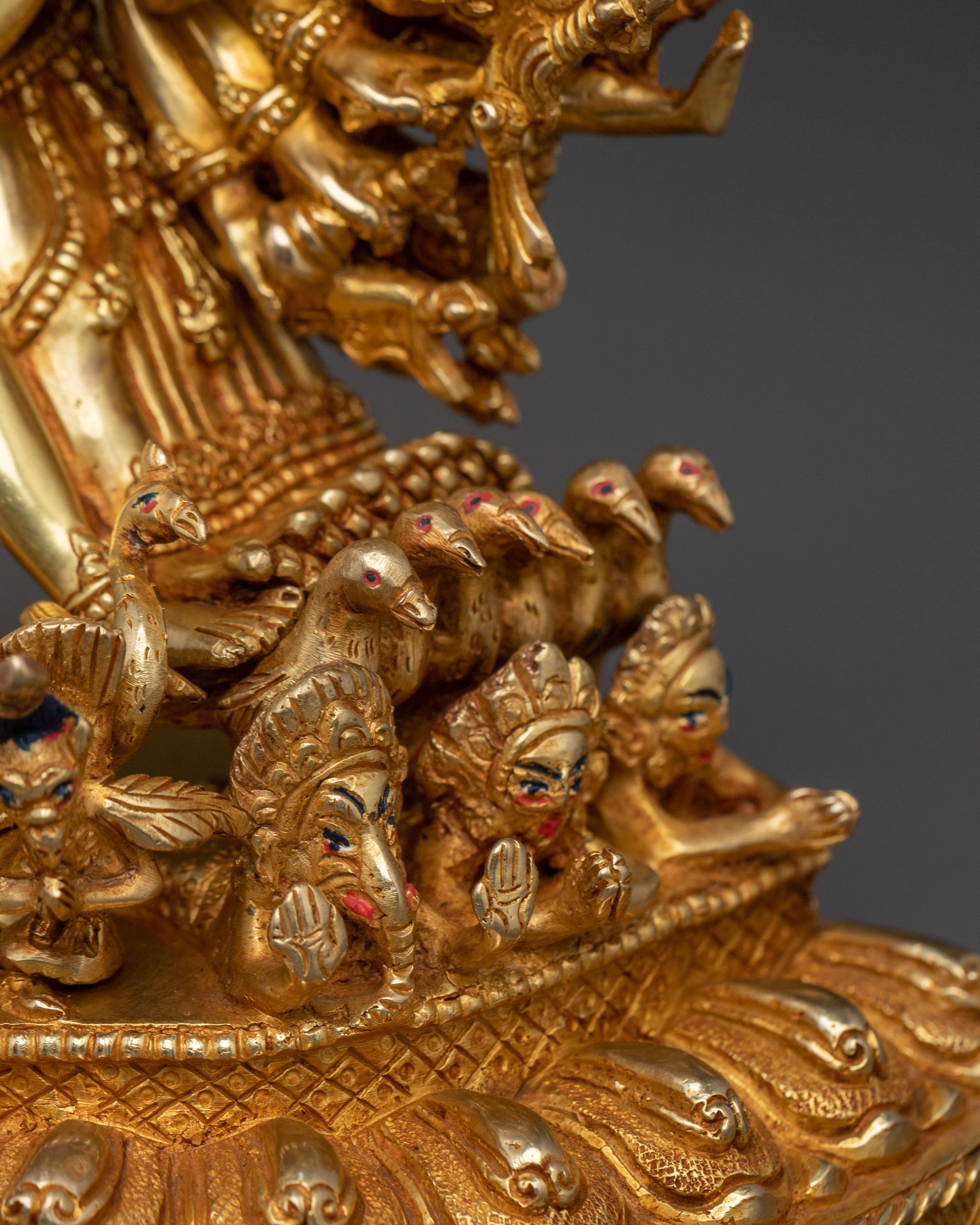 Yamantaka Buddhist Wrathful Deity Statue | 24K Gold Gilded