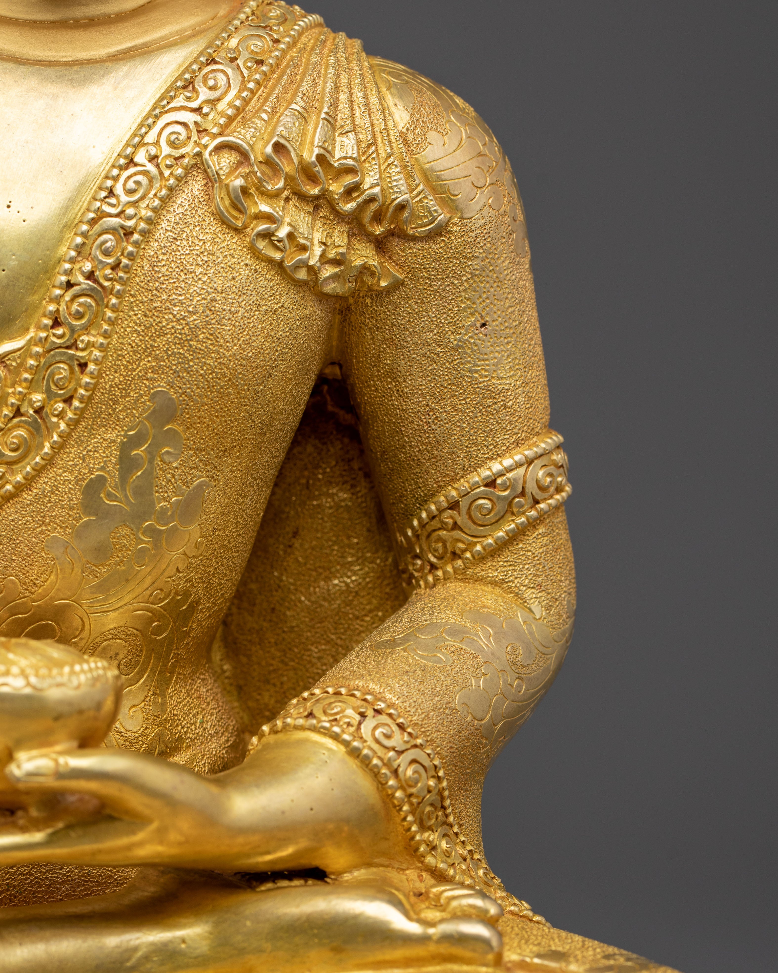 Shakyamuni Buddha Statue | 24K Gold Gilded Icon