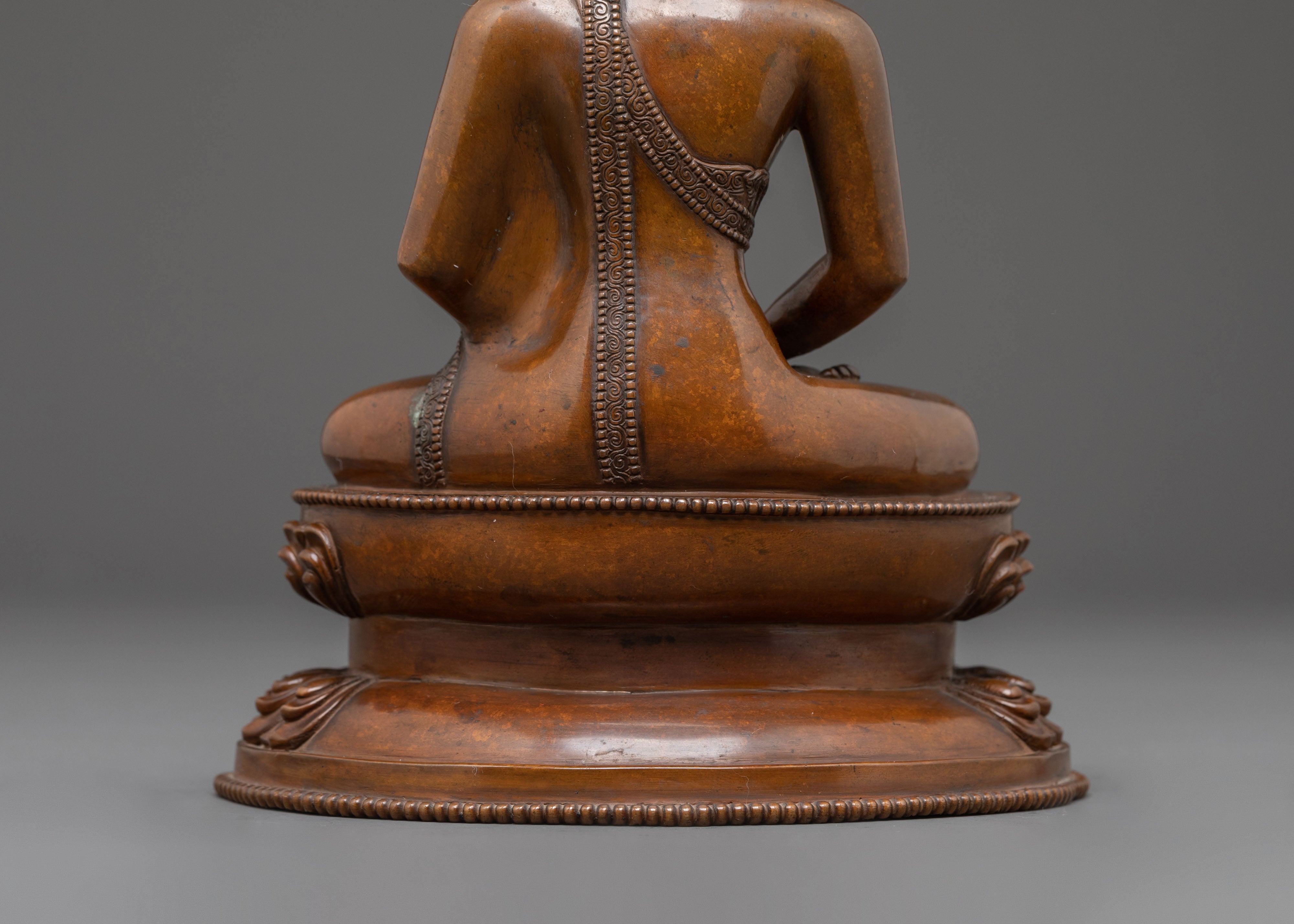 Handmade Dharmakara Buddha Golden Statue | Spiritual Decor