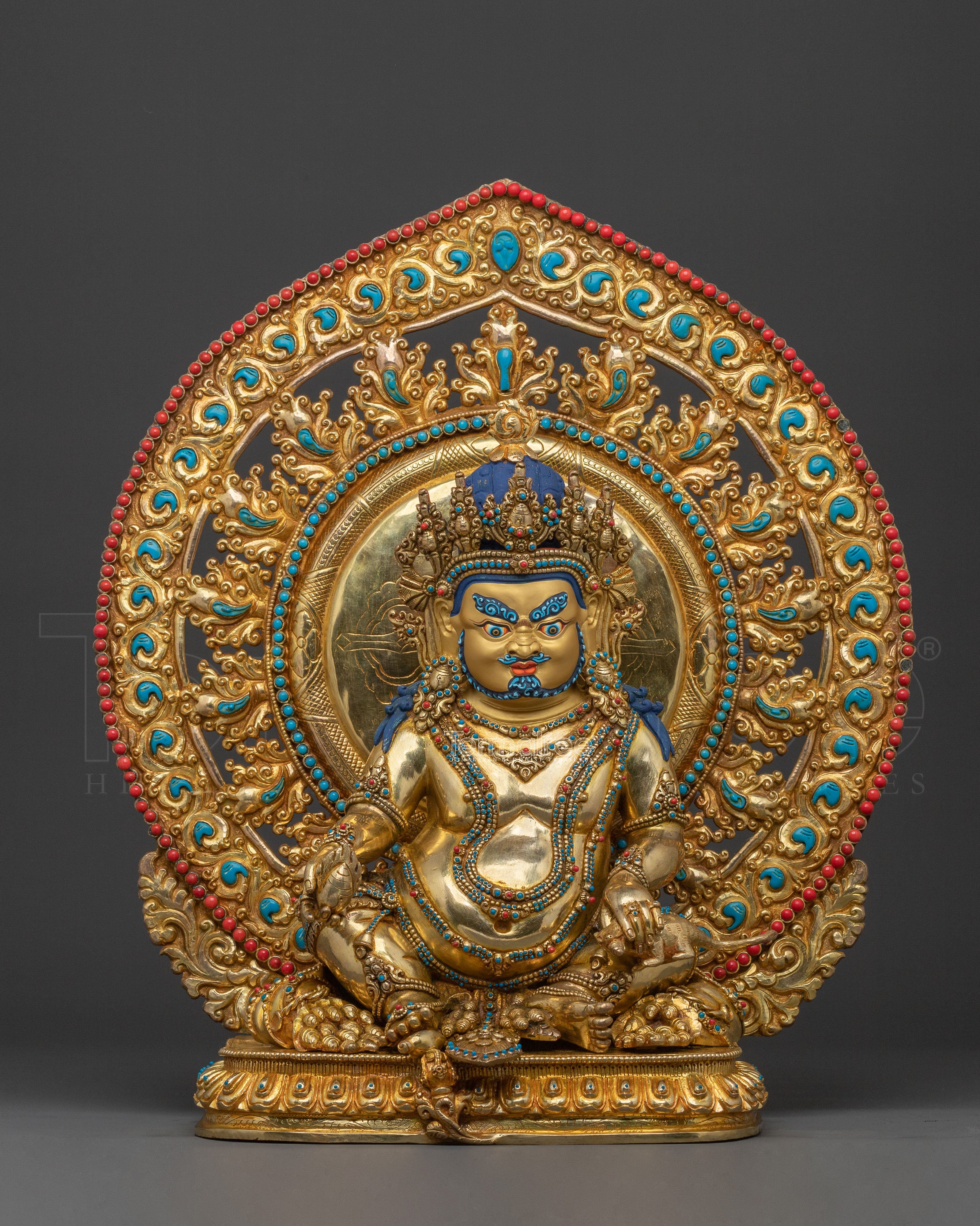 Dzambhala Spiritual Wealth Statue | Buddhist God of Prosperity Sculpture