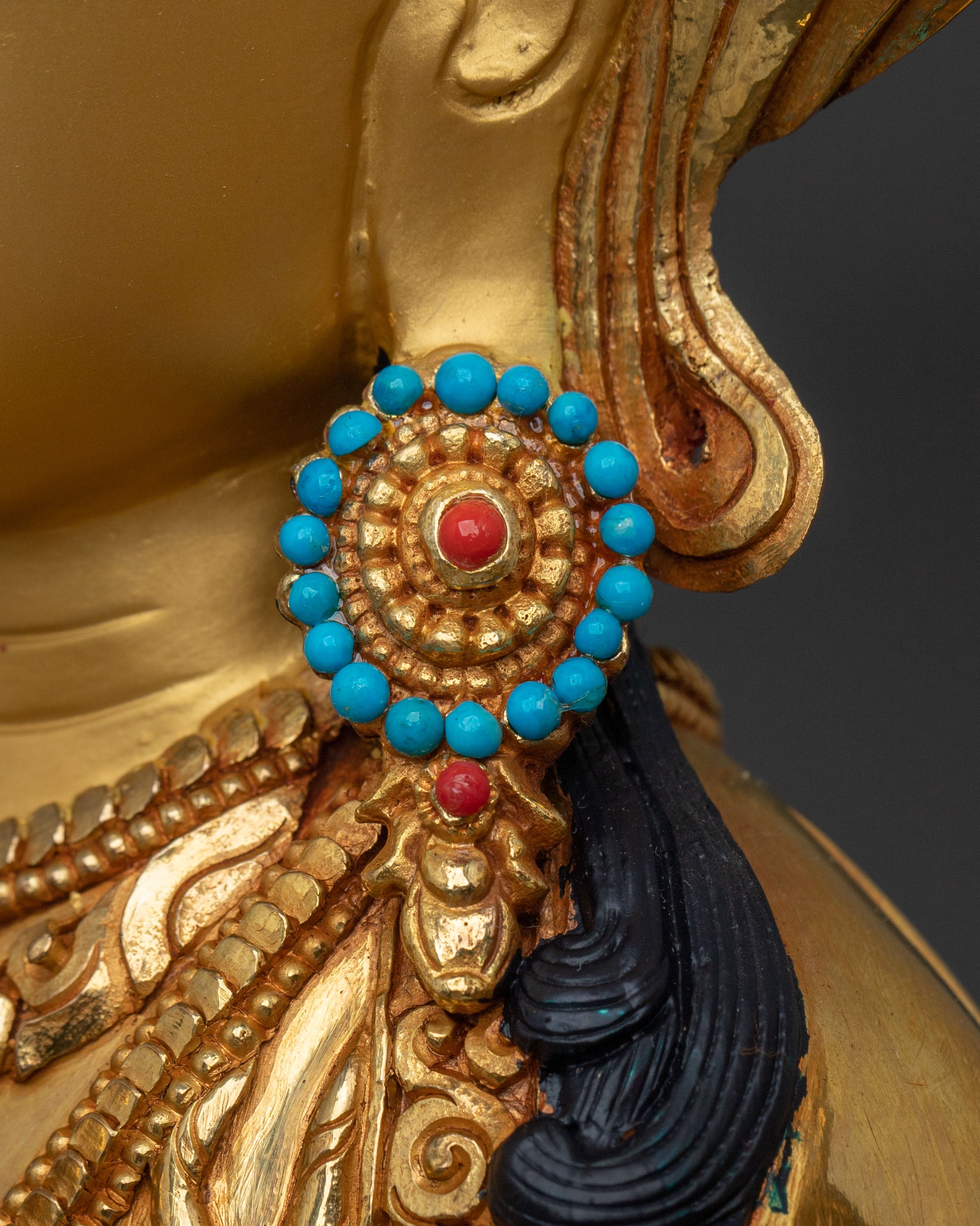 Handcrafted Four Armed Chenrezig Sculpture | Buddhist Protector Deity