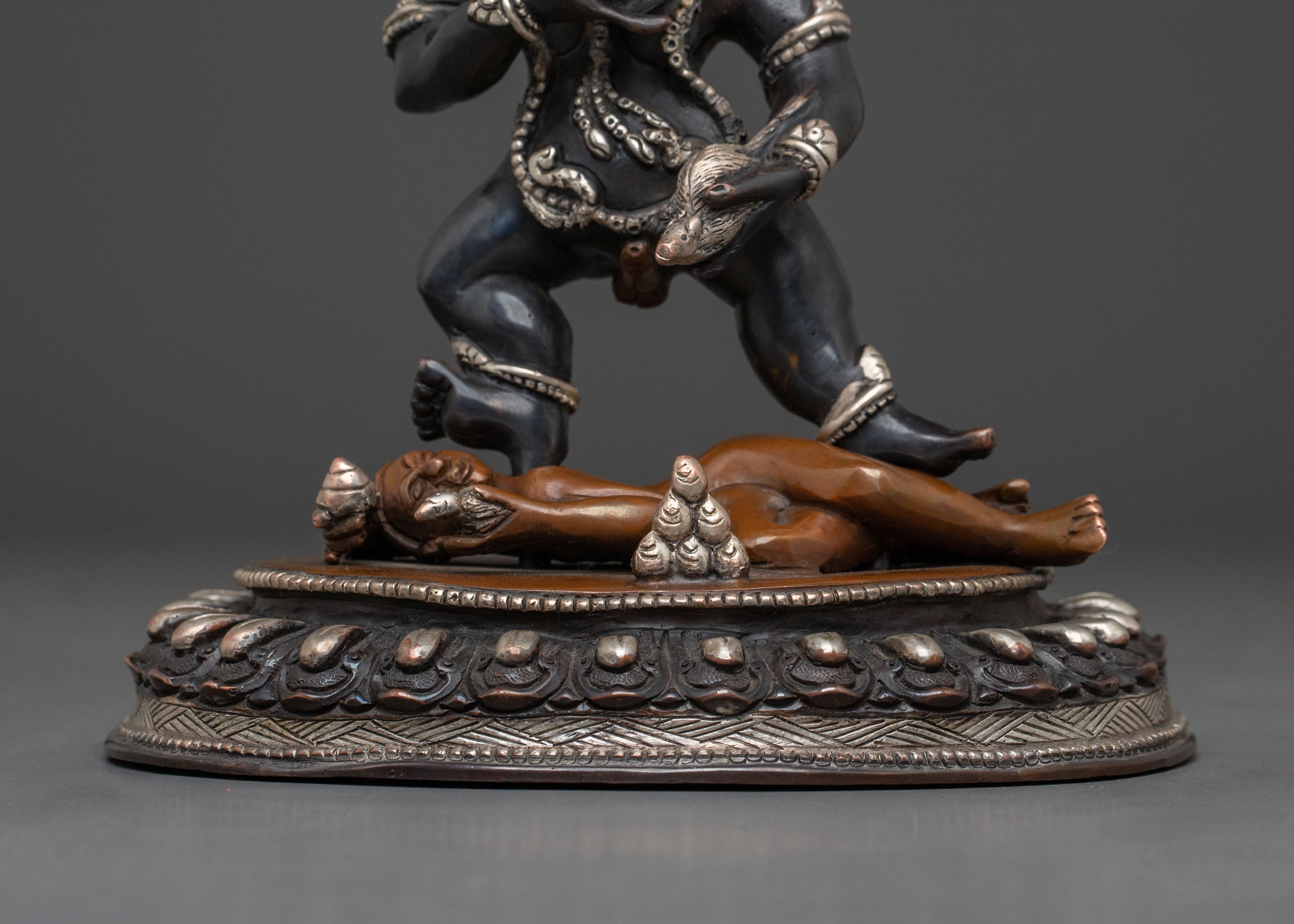 Black Dzambhala Spiritual Statue | Wealth Deity of Prosperity